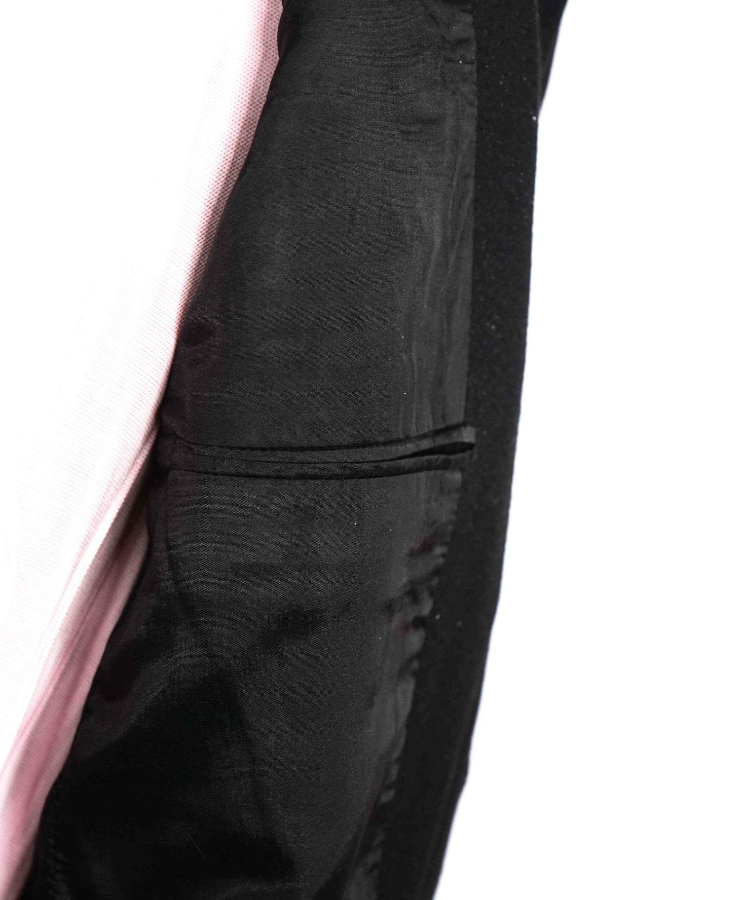 $3,900 GIORGIO ARMANI - Solid Black 96% Cashmere Blazer - 42R