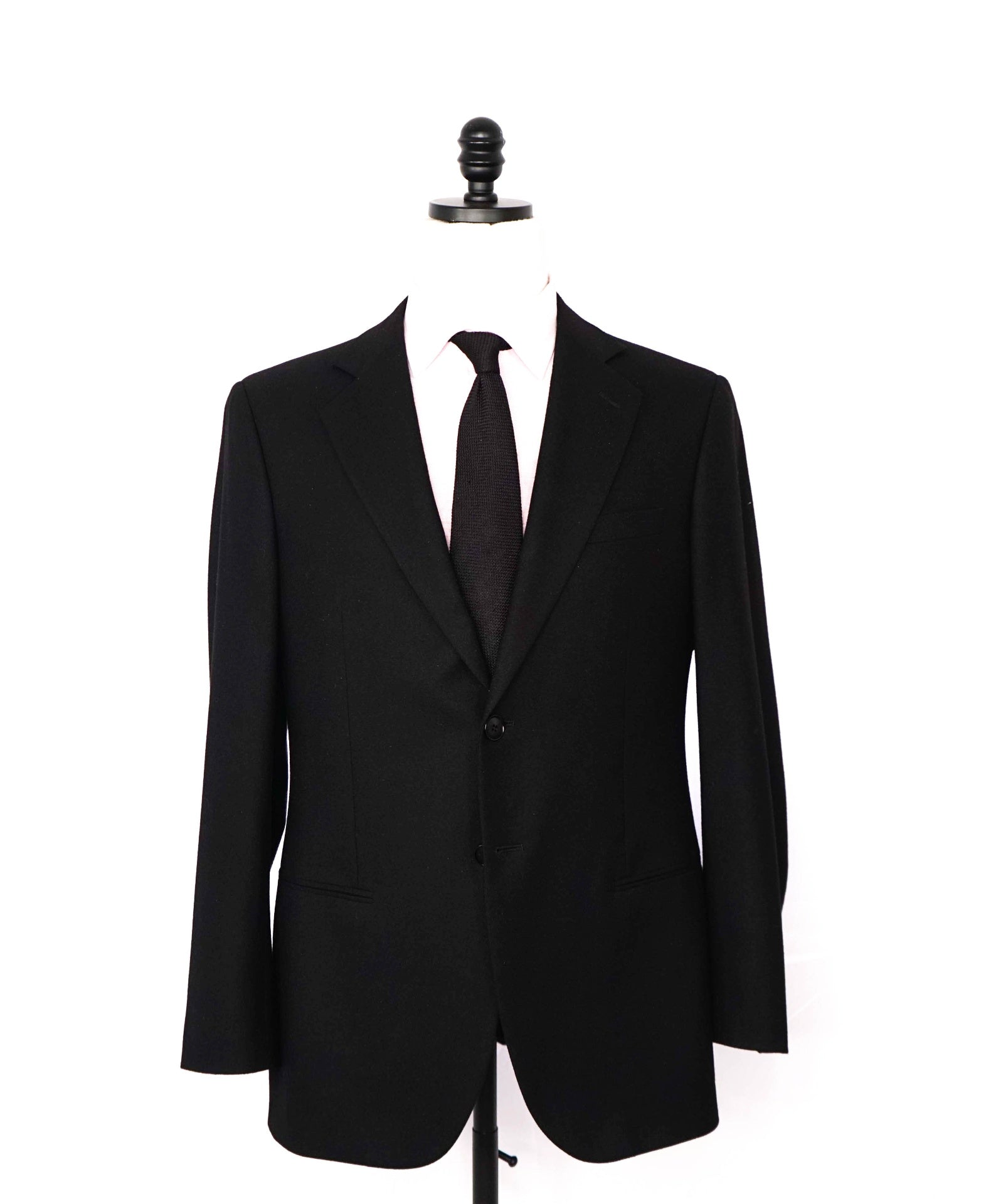 $3,900 GIORGIO ARMANI - Solid Black 96% Cashmere Blazer - 42R