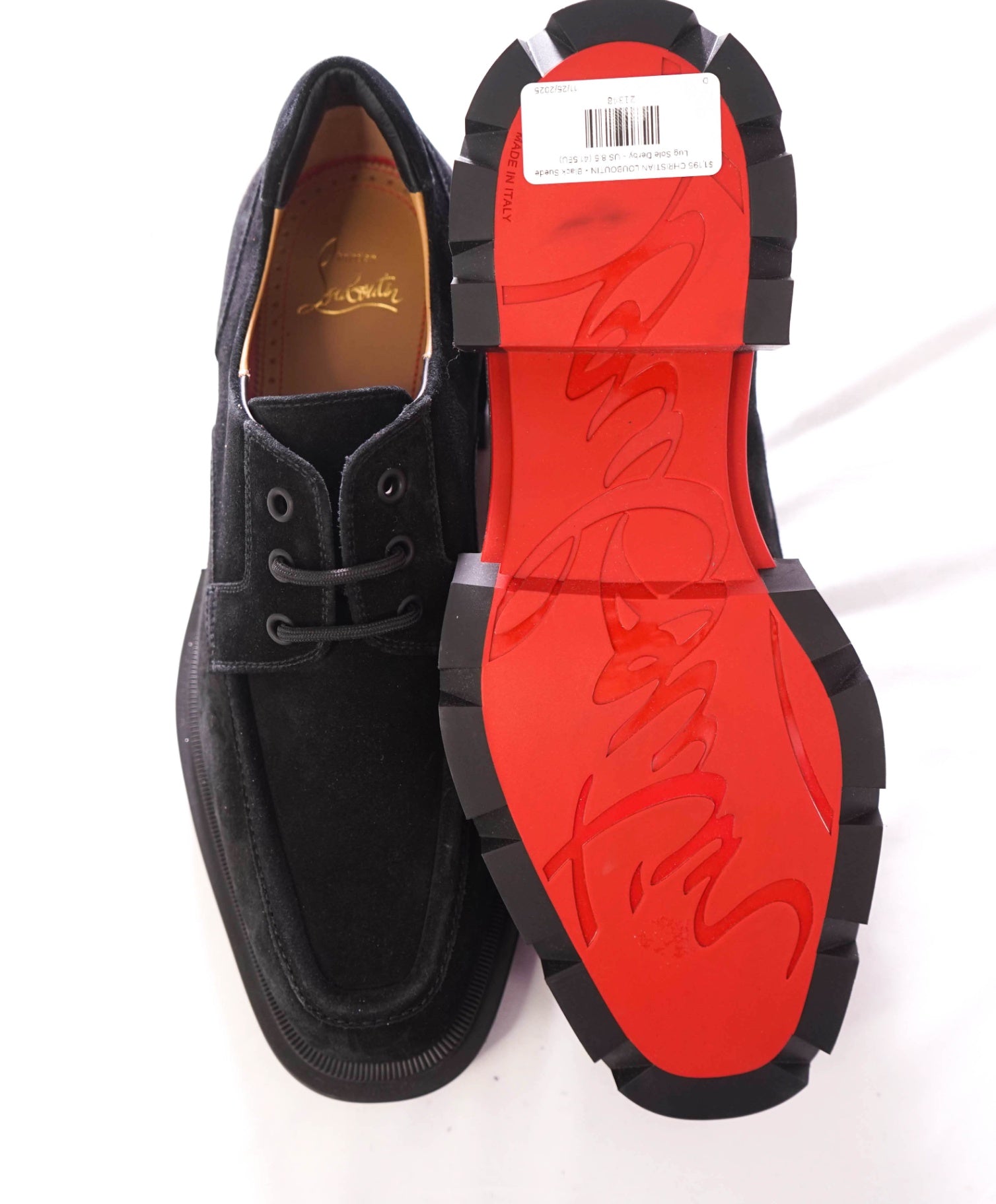 $1,195 CHRISTIAN LOUBOUTIN - "Our Georges L" Lug Sole Derby - US 8.5 (41.5EU)