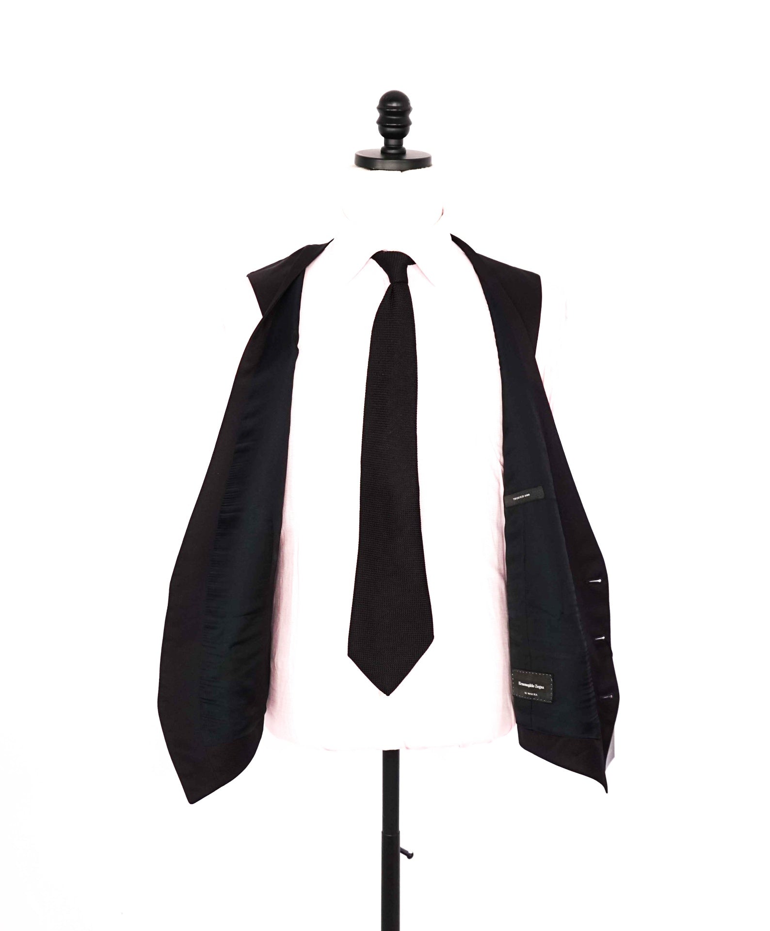 $895 ZEGNA - "Custom For JOE MANGANIELLO" Wool/Silk Vest - 46L