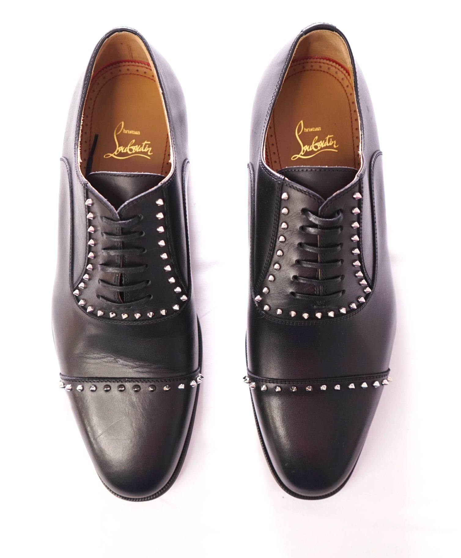 $1,200 CHRISTIAN LOUBOUTIN - *CLOOCLOO* Black Spike Oxfords - US 9 (42EU)