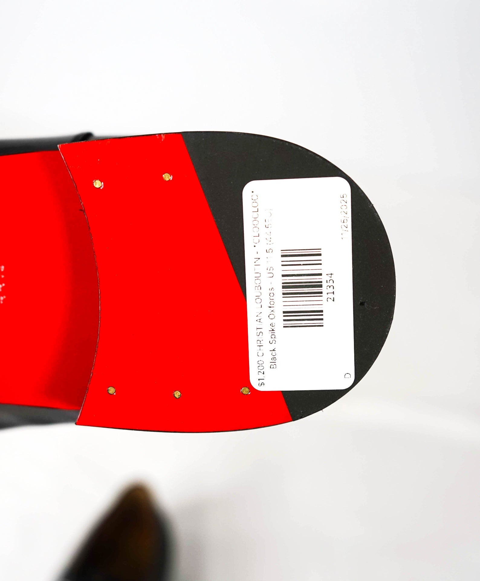 $1,200 CHRISTIAN LOUBOUTIN - *CLOOCLOO* Black Spike Oxfords - US 11.5 (44.5EU)