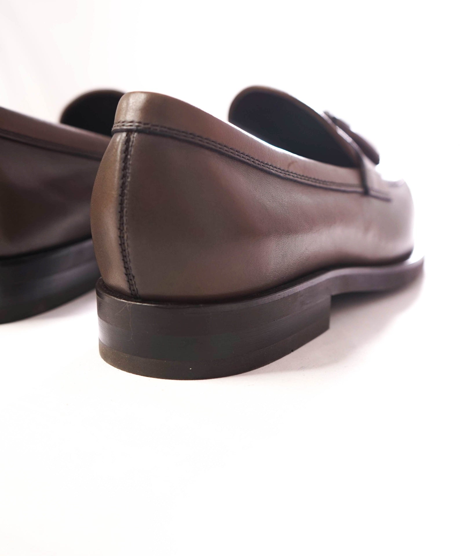 $675 TOD'S - Brown BOSTON Leather Tassel Loafers - US 10 (UK9)