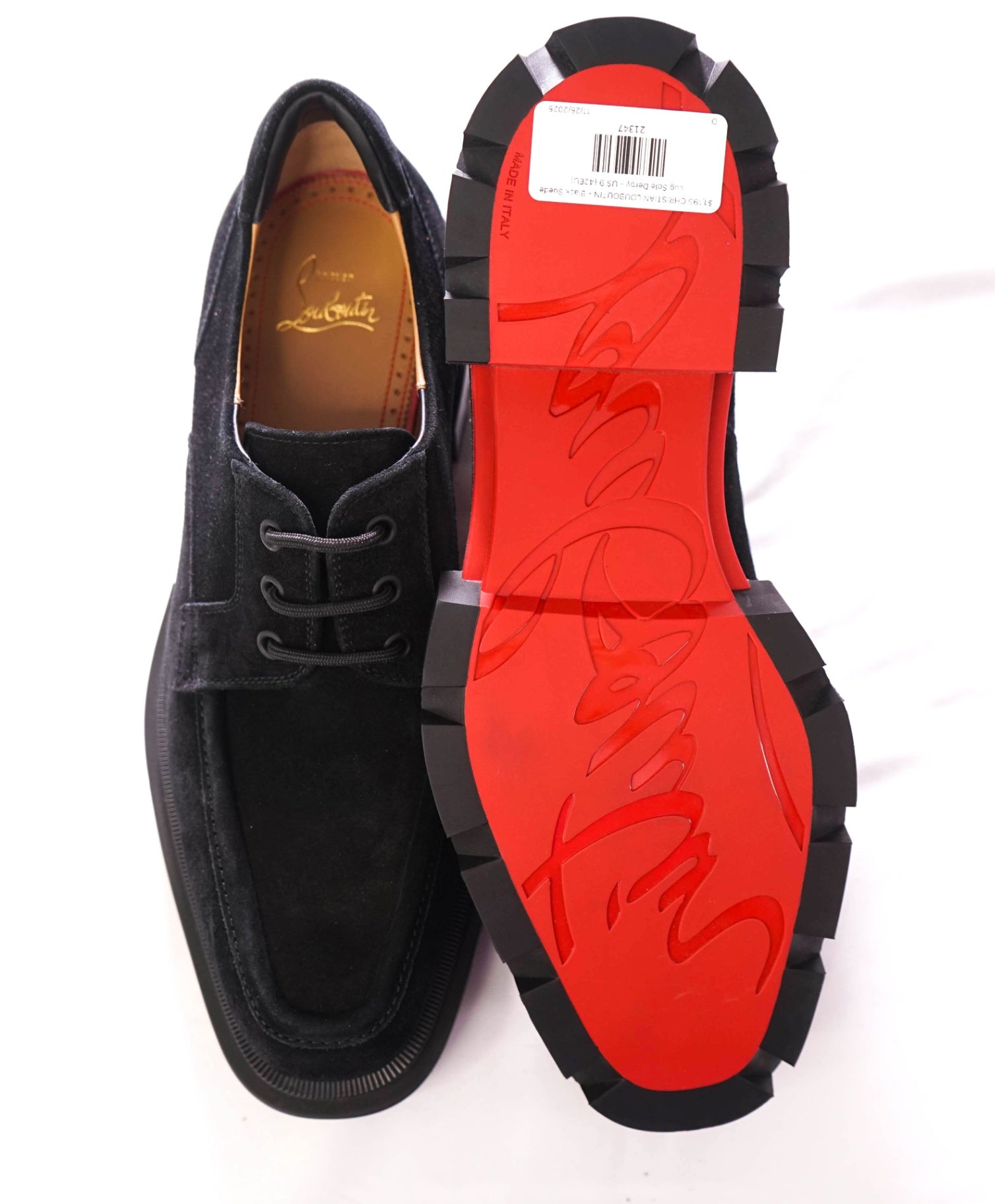 $1,195 CHRISTIAN LOUBOUTIN - "Our Georges L" Lug Sole Derby - US 9 (42EU)