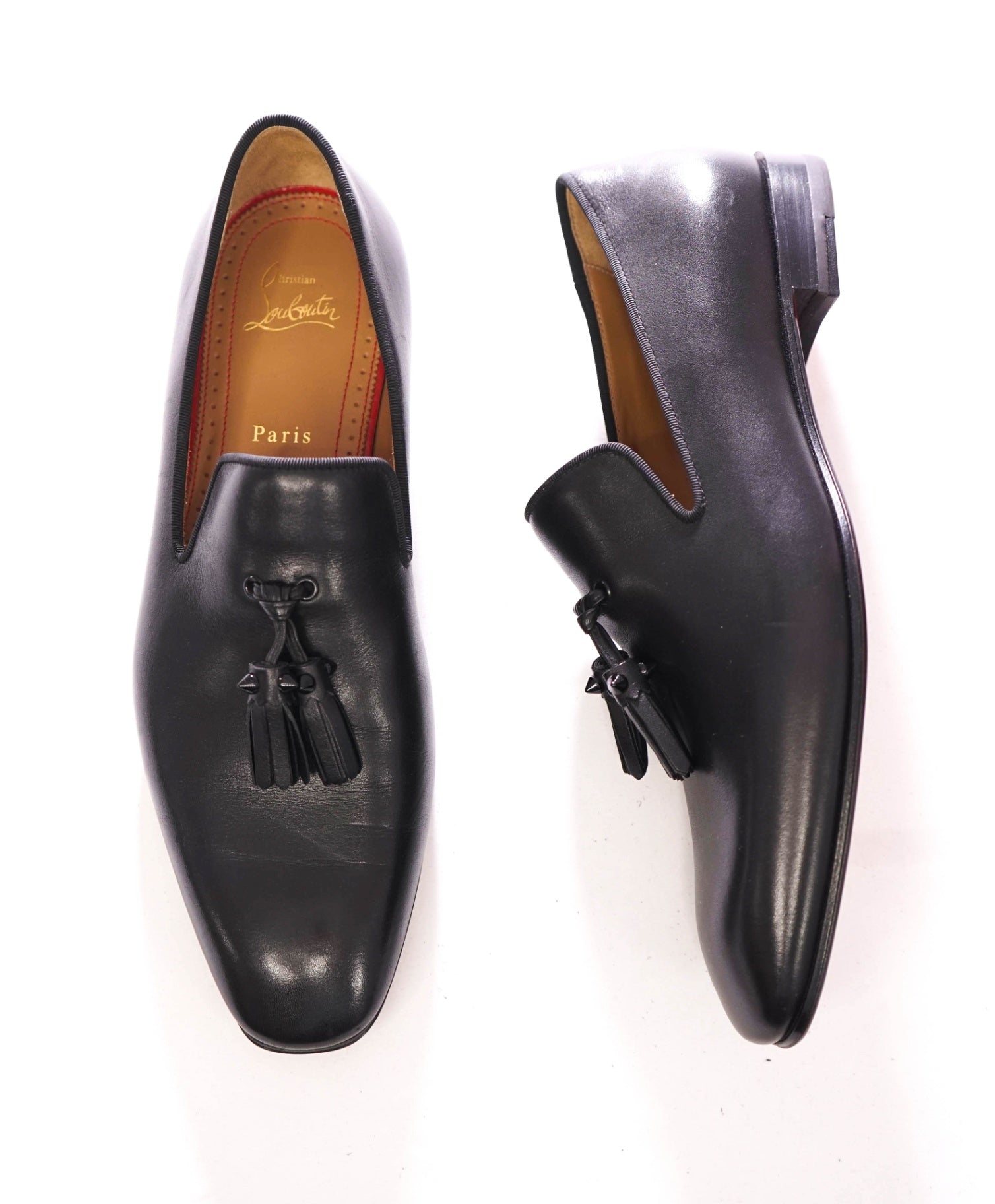 $1,050 CHRISTIAN LOUBOUTIN - *Dandelion* Spike Tassel Leather Loafers US 8 (41EU)