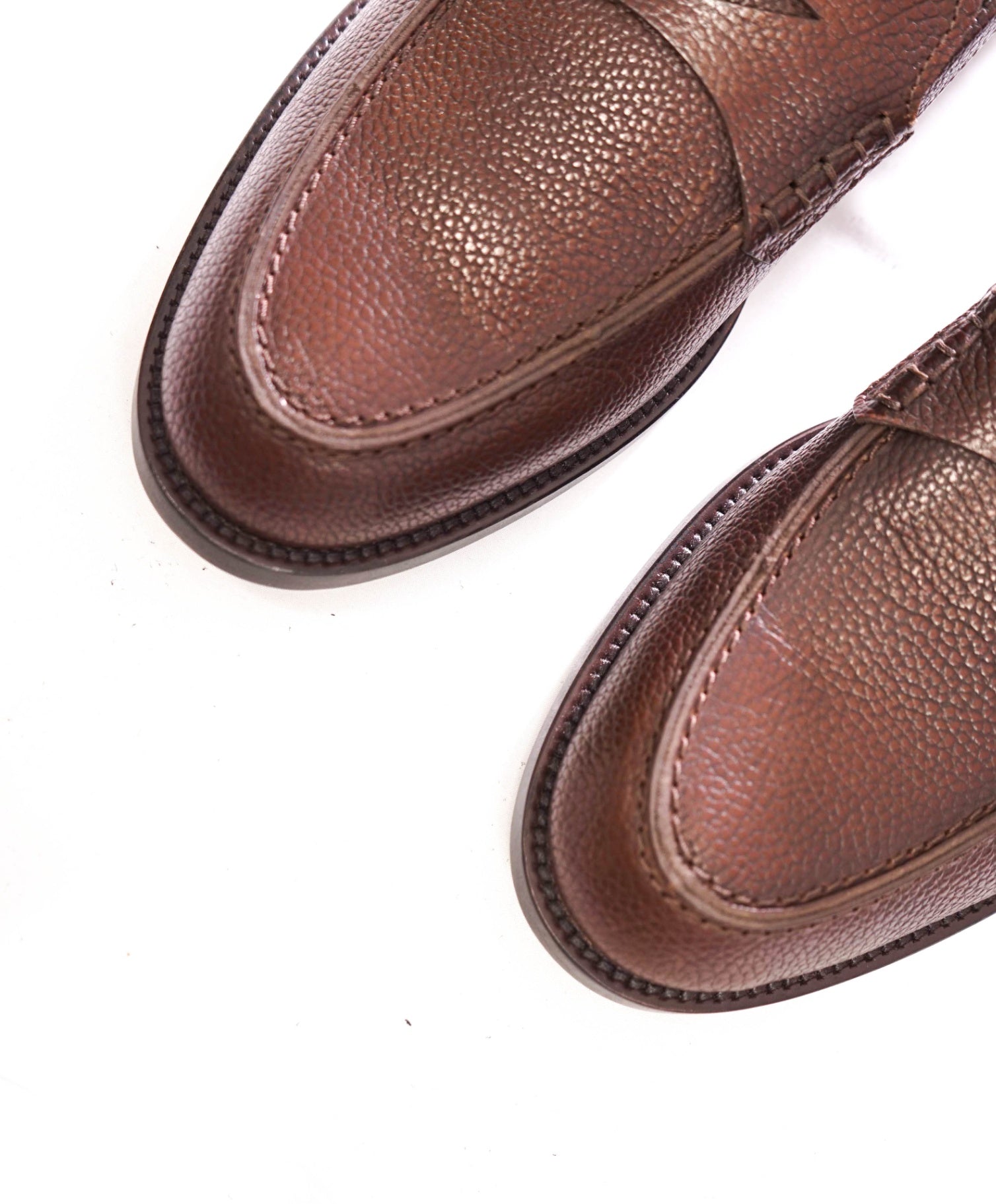 $925 TOD'S - Brown Pebble Leather "HAMILTON" Loafers - US 8 (7UK)