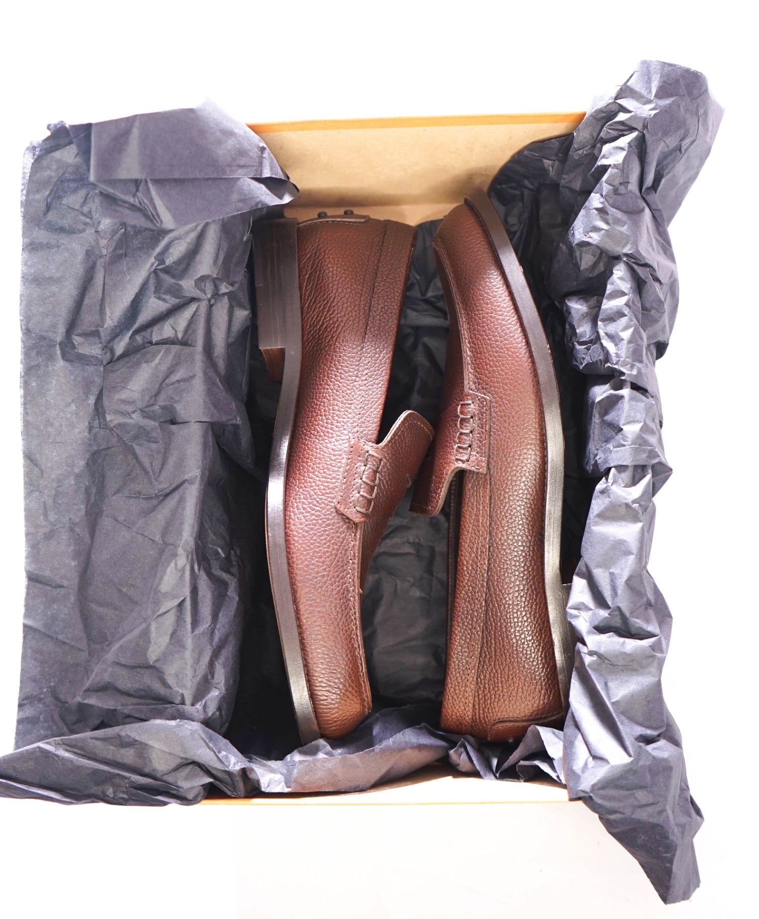 $925 TOD'S - Brown Pebble Leather "HAMILTON" Loafers - US 8 (7UK)