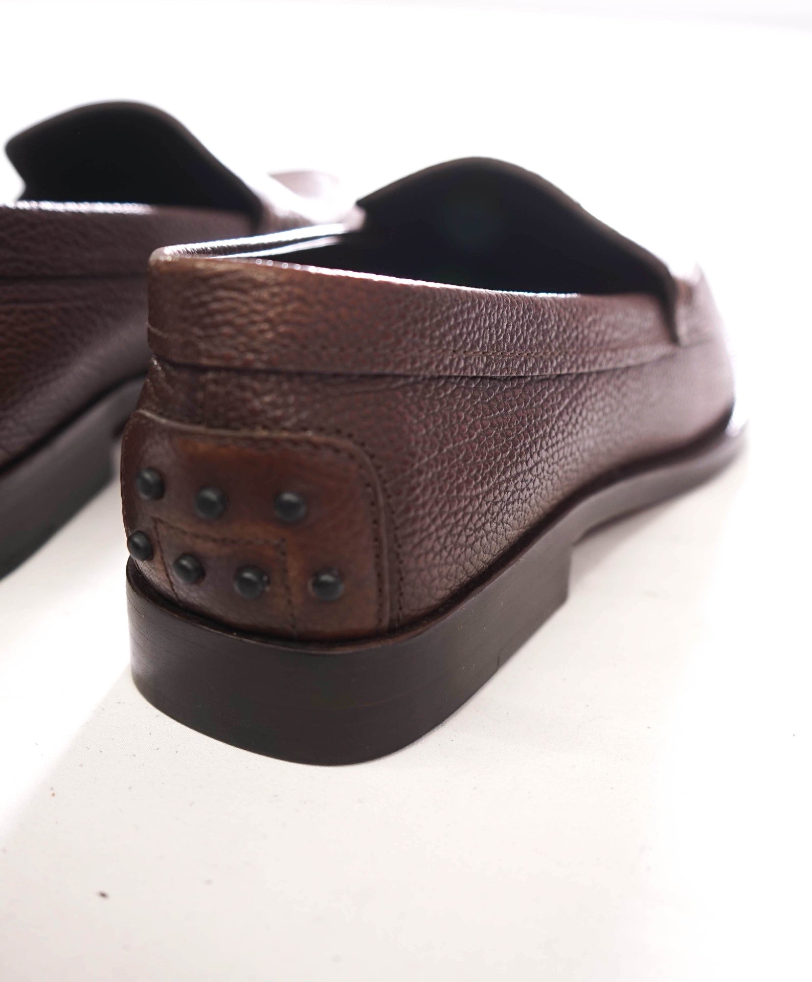 $925 TOD'S - Brown Pebble Leather "HAMILTON" Loafers - US 8 (7UK)