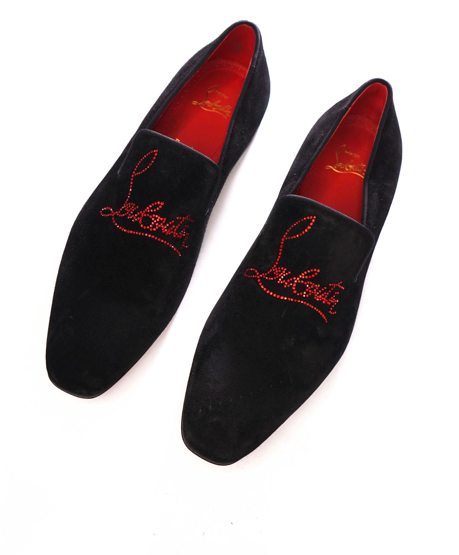 $1,100 CHRISTIAN LOUBOUTIN - *Dandelion Strass* Crystal Logo Loafers - 9.5 (42.5EU)