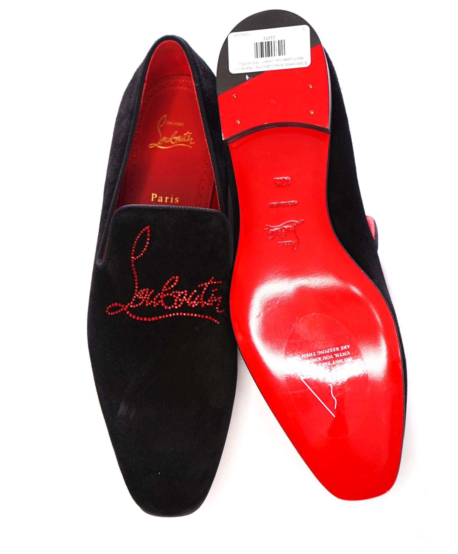 $1,100 CHRISTIAN LOUBOUTIN - *Dandelion Strass* Crystal Logo Loafers - 10.5 (43.5EU)