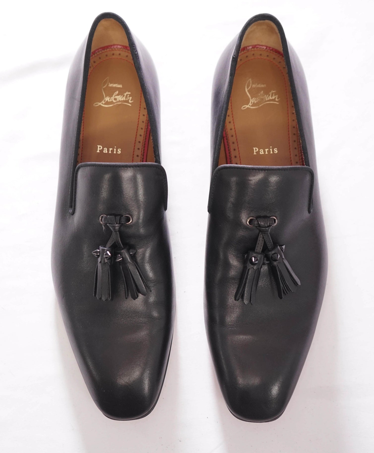 $1,050 CHRISTIAN LOUBOUTIN - *Dandelion* Spike Tassel Leather Loafers US 10.5 (43.5EU)