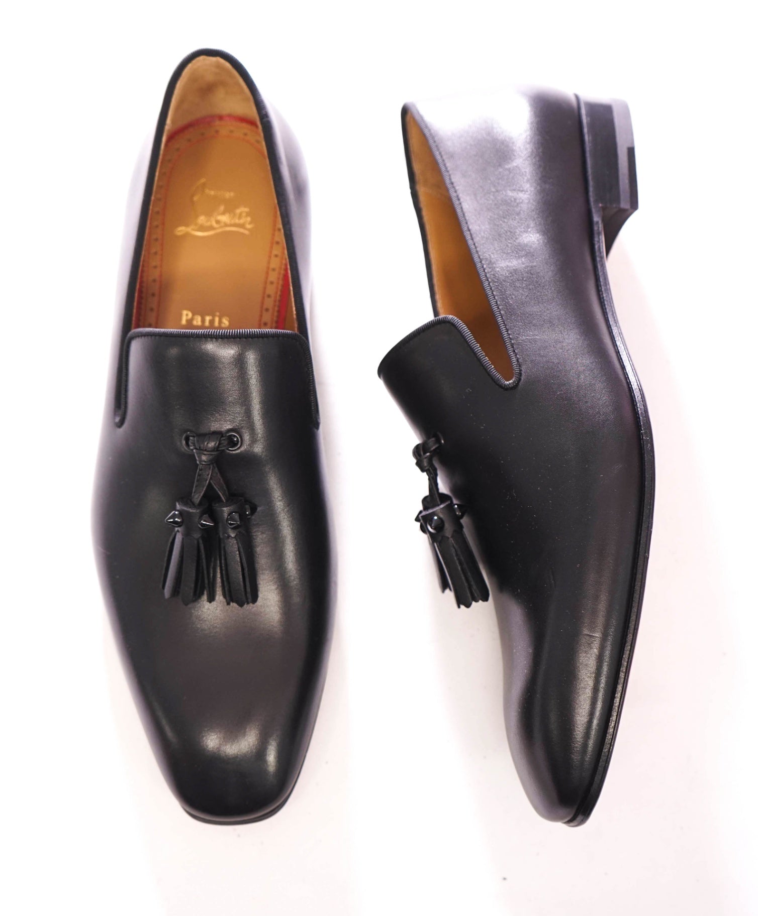 $1,050 CHRISTIAN LOUBOUTIN - *Dandelion* Spike Tassel Leather Loafers US 8.5 (41.5EU)