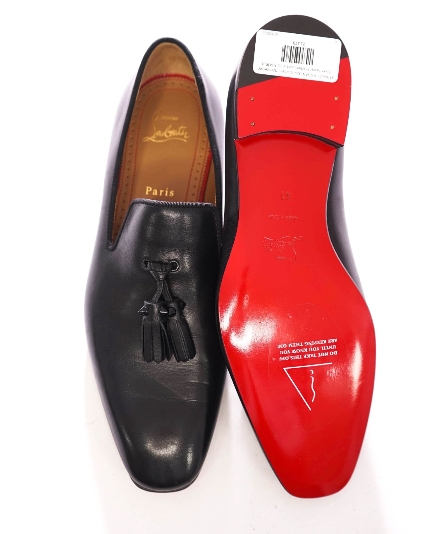 $1,050 CHRISTIAN LOUBOUTIN - *Dandelion* Spike Tassel Leather Loafers US 8 (41EU)