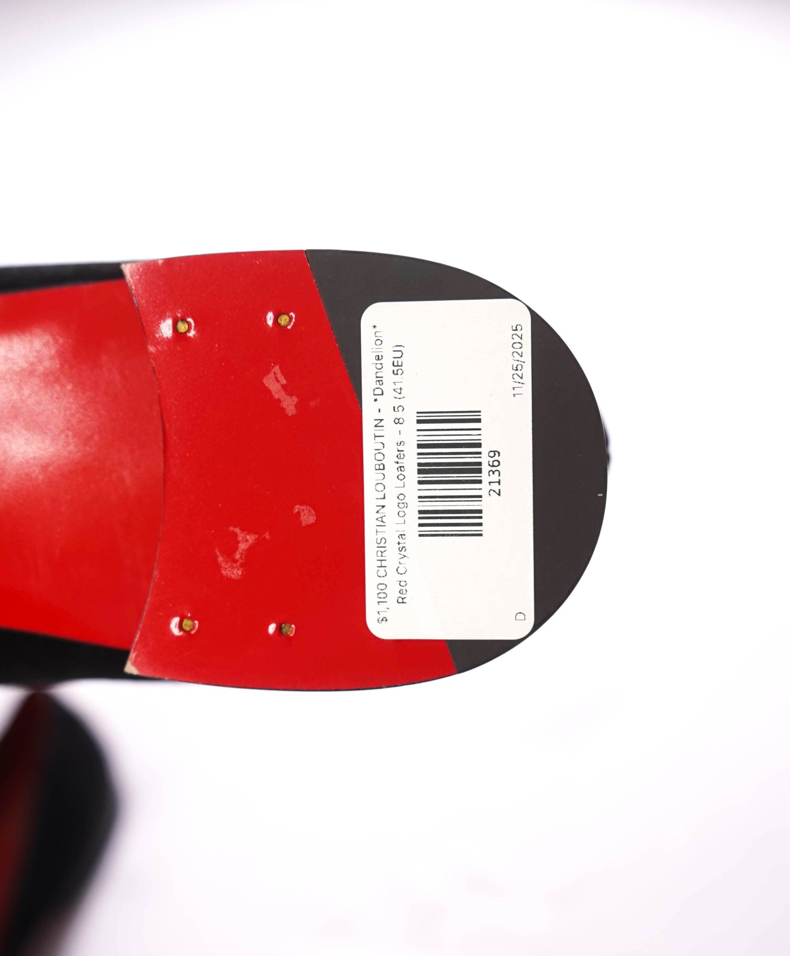 $1,100 CHRISTIAN LOUBOUTIN - *Dandelion Strass* Crystal Logo Loafers - 8.5 (41.5EU)