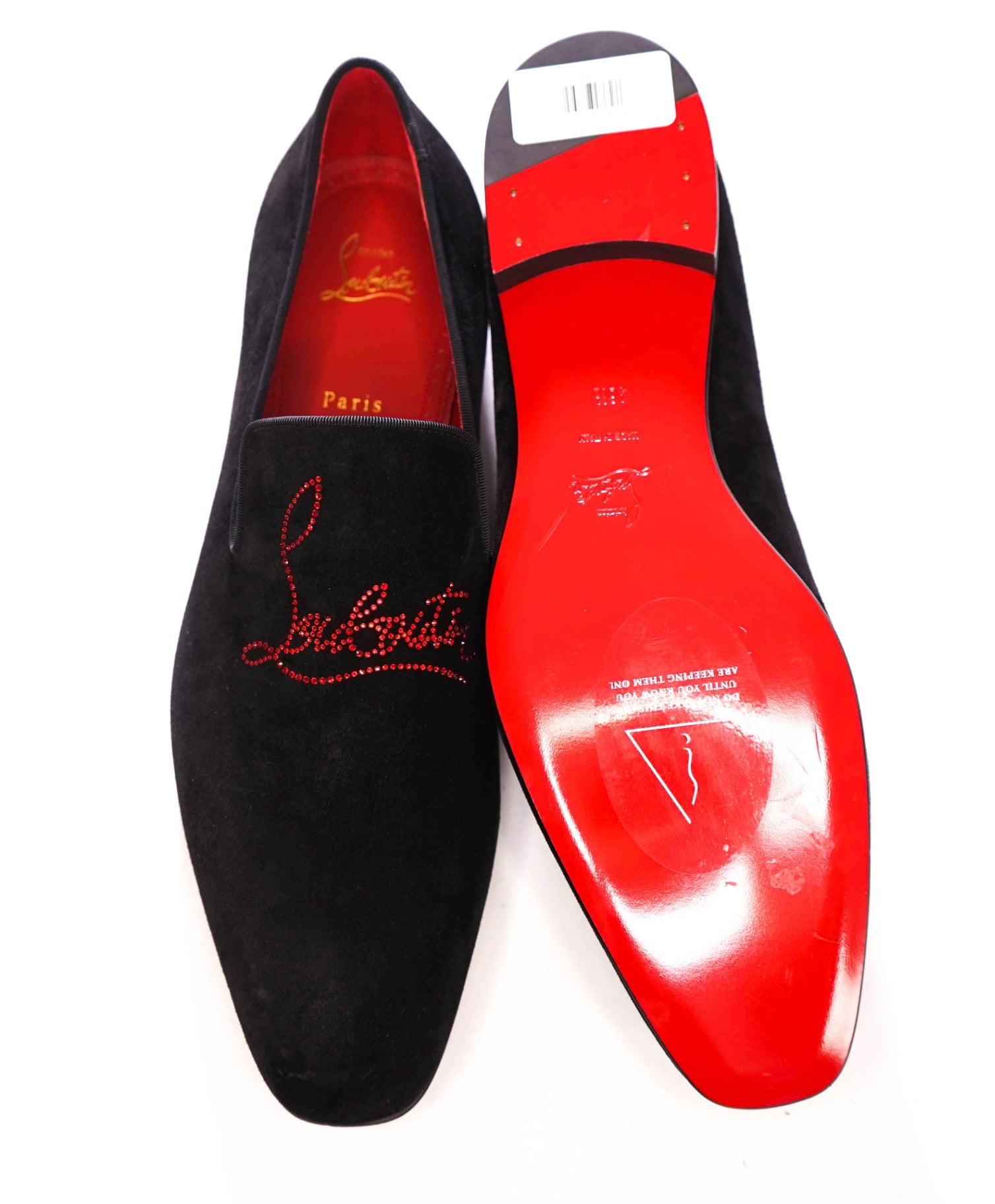 $1,100 CHRISTIAN LOUBOUTIN - *Dandelion Strass* Crystal Logo Loafers - 13.5 (46.5EU)