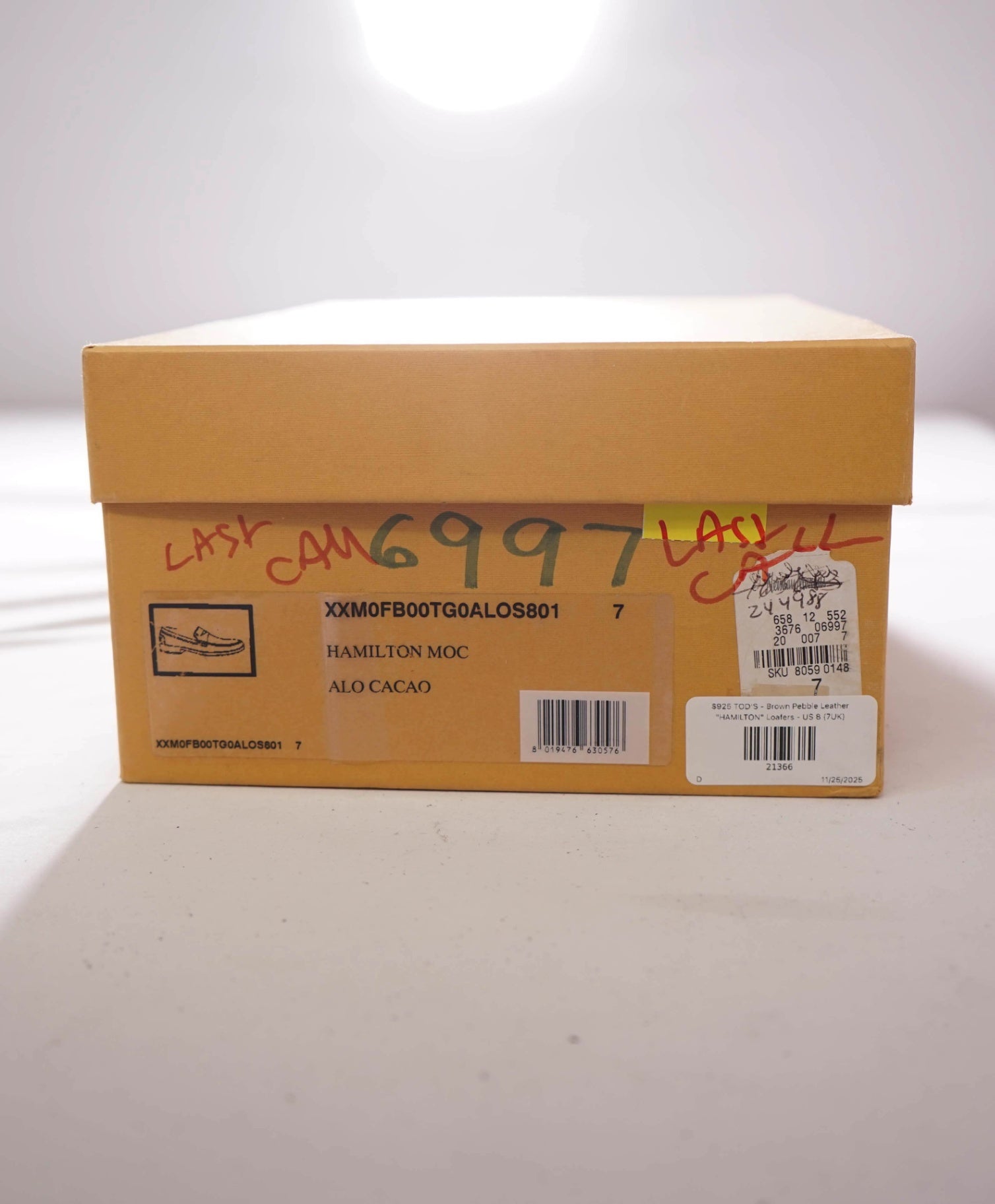 $925 TOD'S - Brown Pebble Leather "HAMILTON" Loafers - US 8 (7UK)