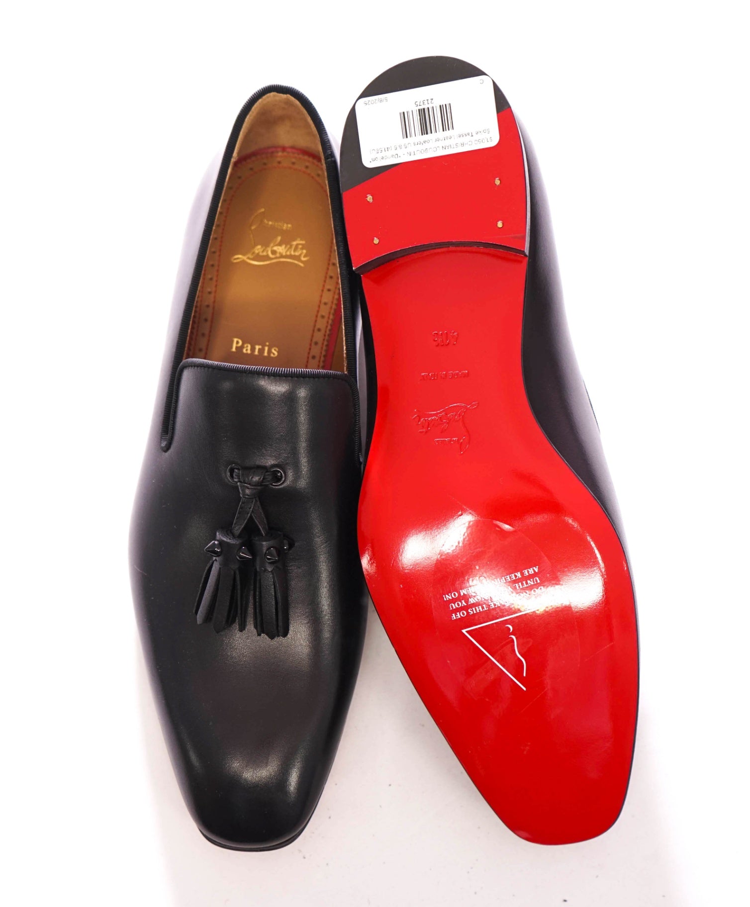 $1,050 CHRISTIAN LOUBOUTIN - *Dandelion* Spike Tassel Leather Loafers US 8.5 (41.5EU)