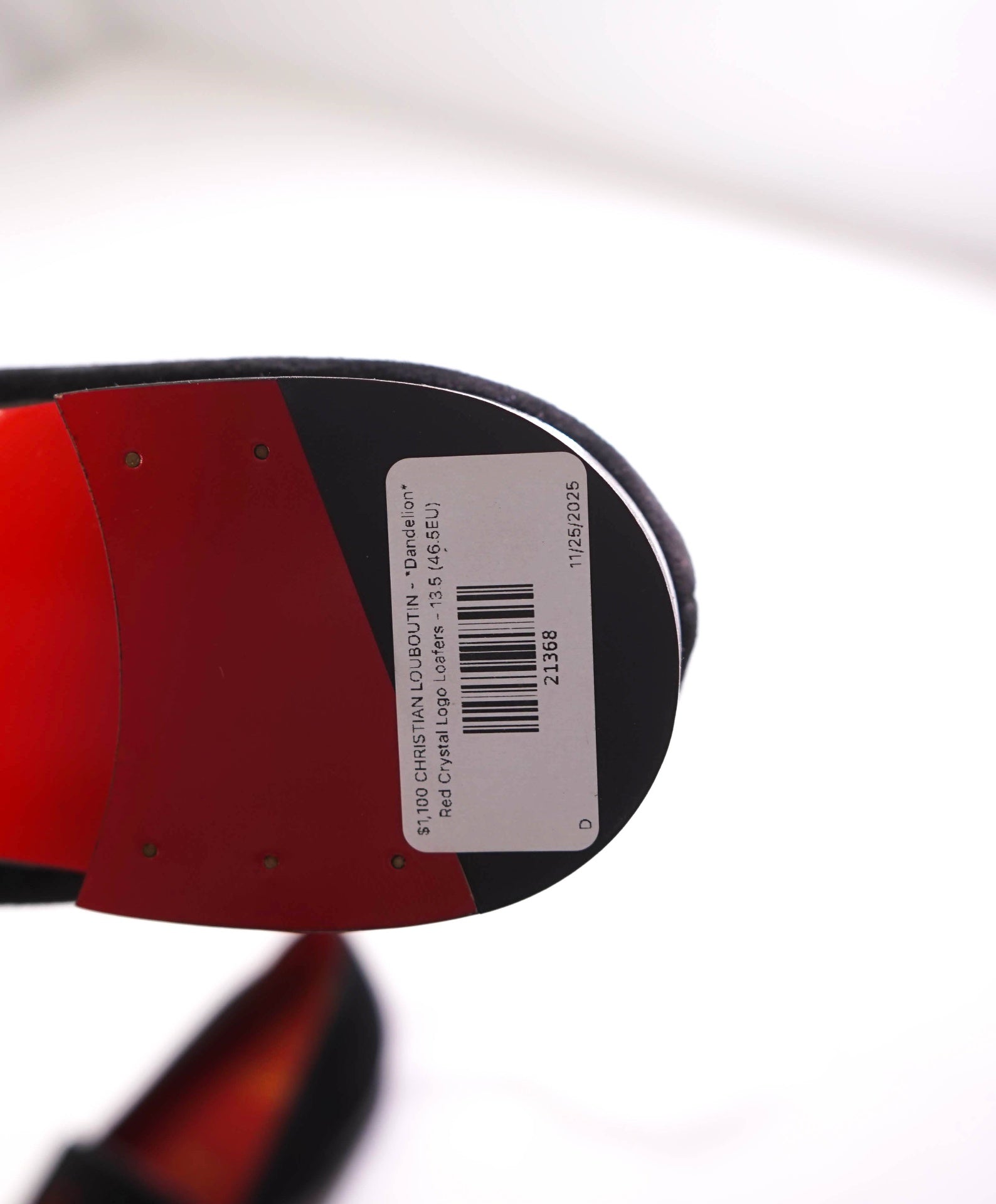 $1,100 CHRISTIAN LOUBOUTIN - *Dandelion Strass* Crystal Logo Loafers - 13.5 (46.5EU)