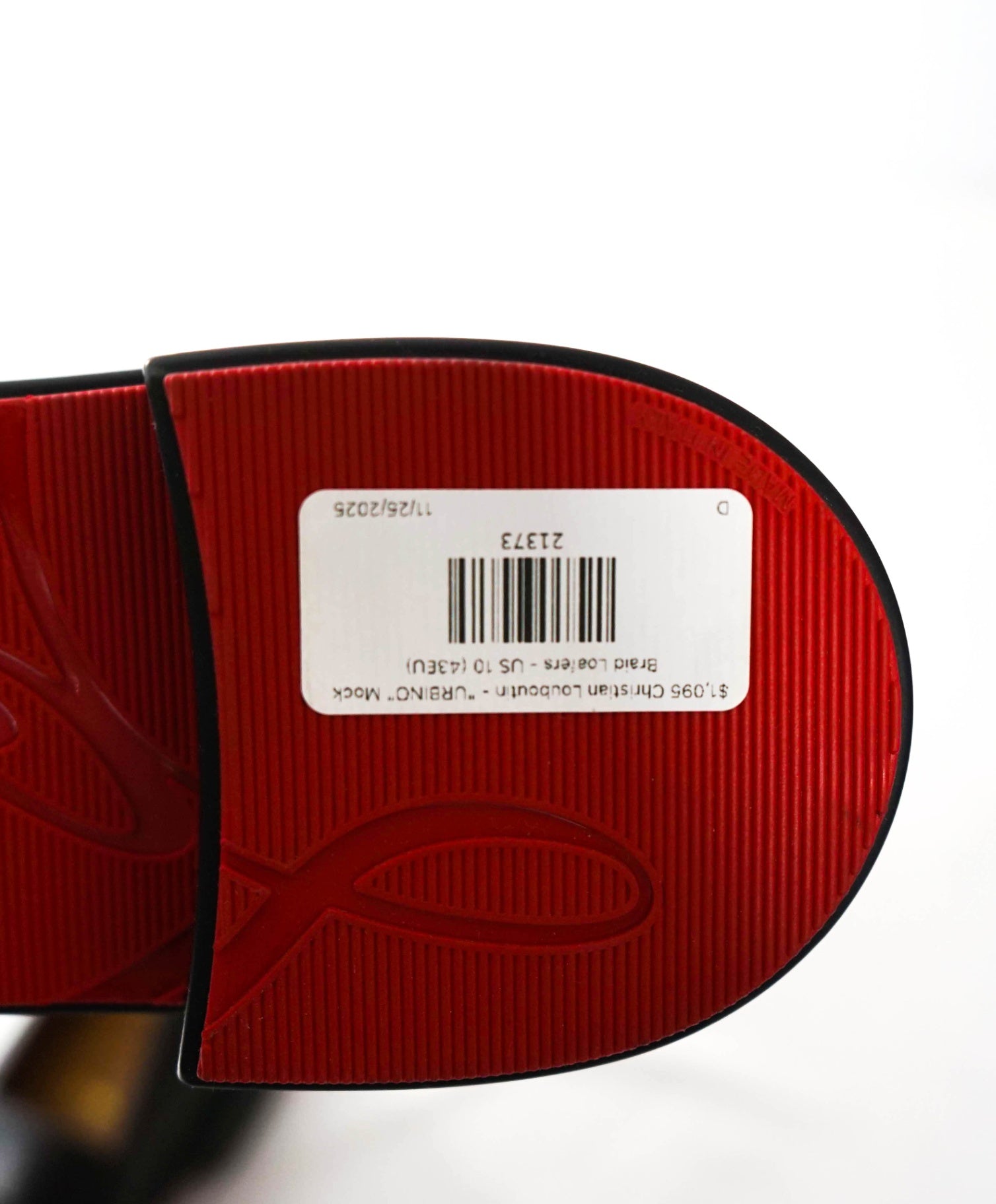 $1,095 Christian Louboutin - "URBINO" Mock Braid Loafers - US 10 (43EU)