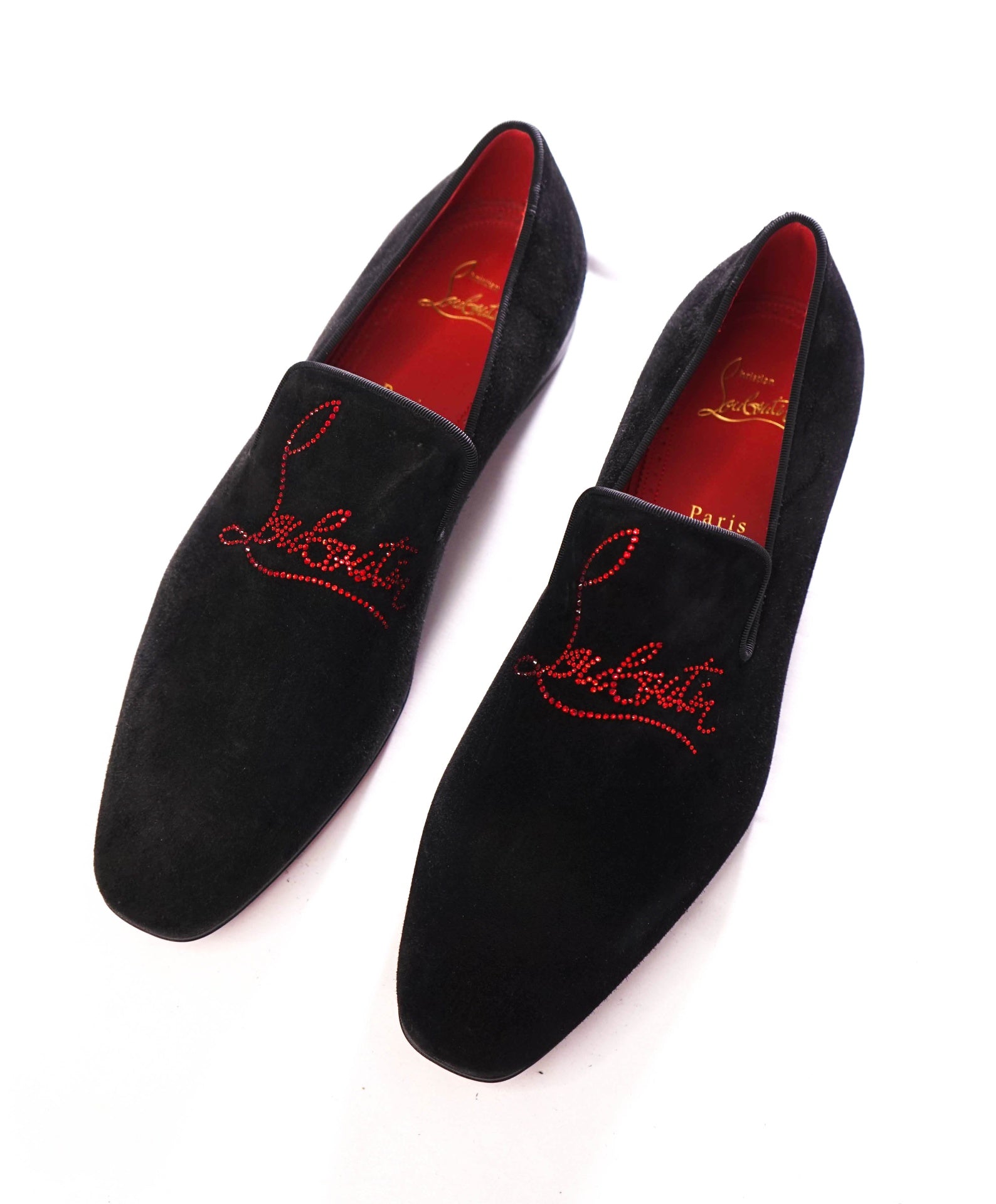 $1,100 CHRISTIAN LOUBOUTIN - *Dandelion Strass* Crystal Logo Loafers - 8.5 (41.5EU)
