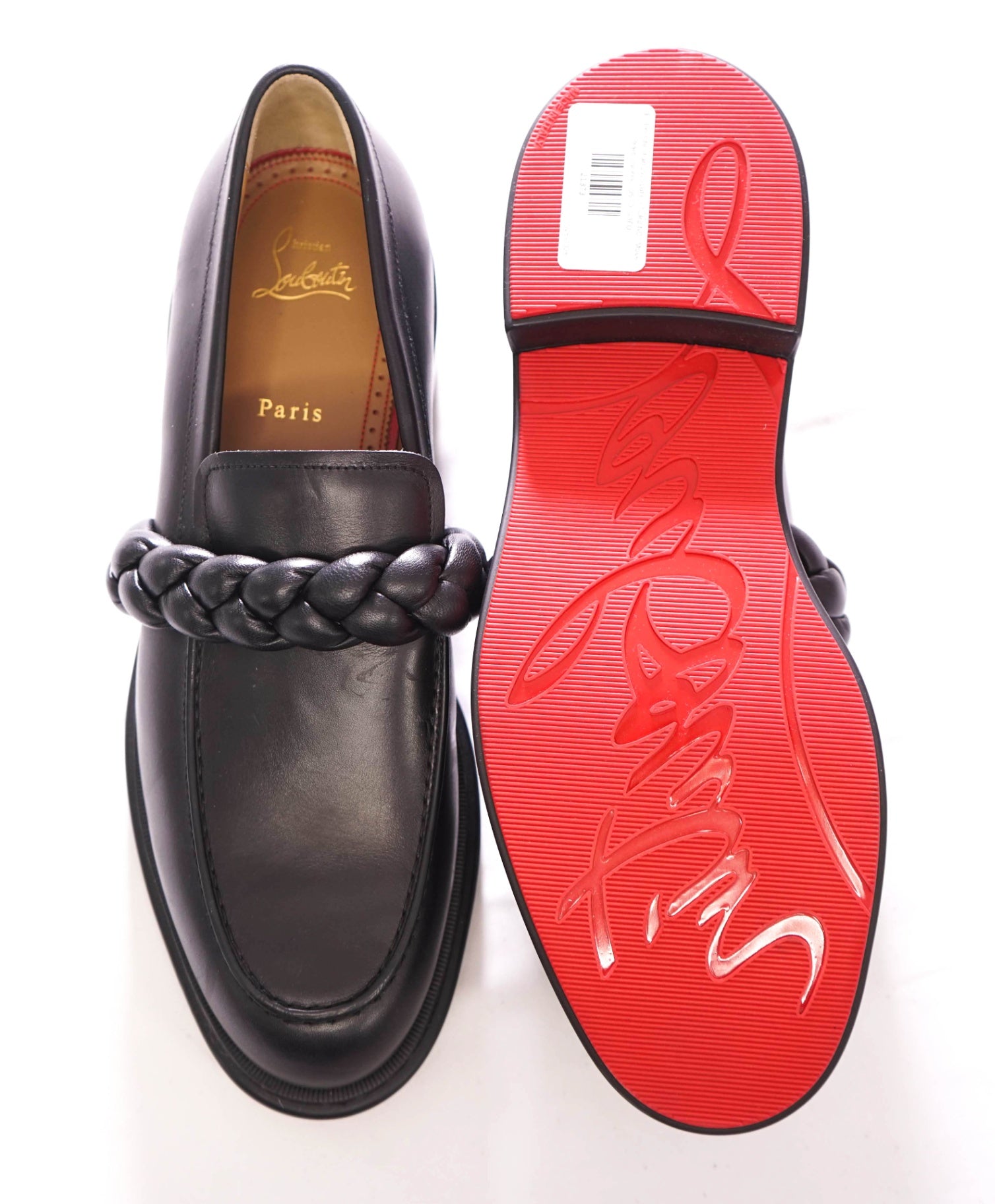 $1,095 Christian Louboutin - "URBINO" Mock Braid Loafers - US 10 (43EU)