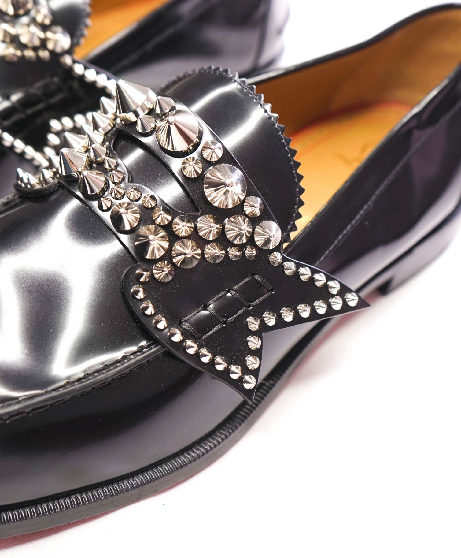 $1,245 CHRISTIAN LOUBOUTIN - Black No Penny Spike Loafers - US 10.5 (43.5EU)