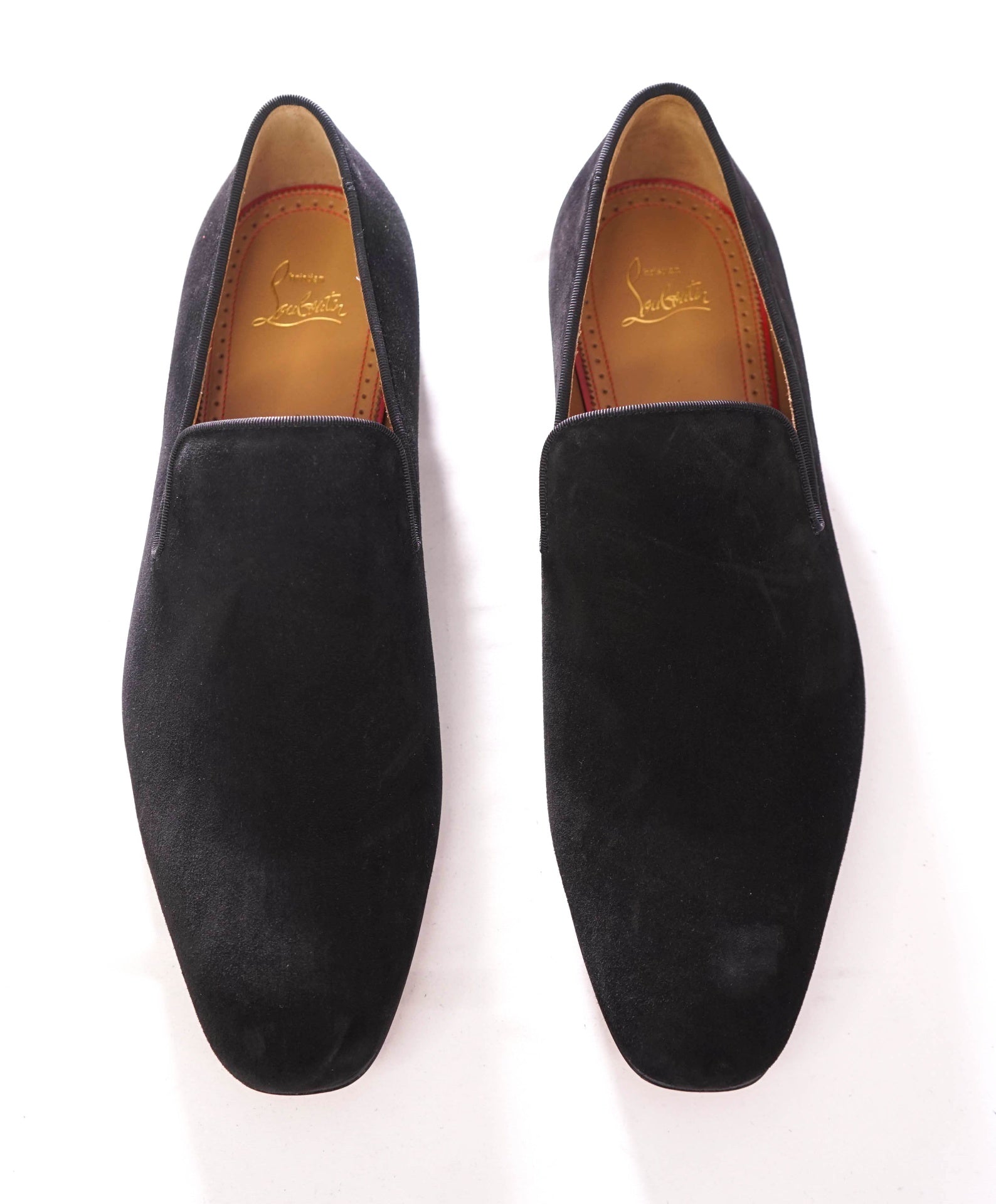 $1,050 CHRISTIAN LOUBOUTIN - Black Suede Loafers - US 10.5 (43.5EU)