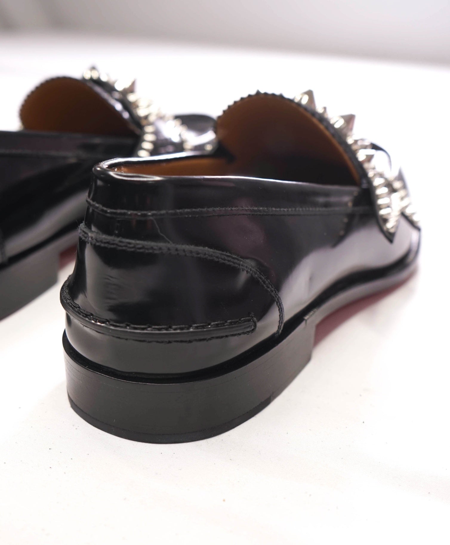 $1,245 CHRISTIAN LOUBOUTIN - Black No Penny Spike Loafers - US 10.5 (43.5EU)