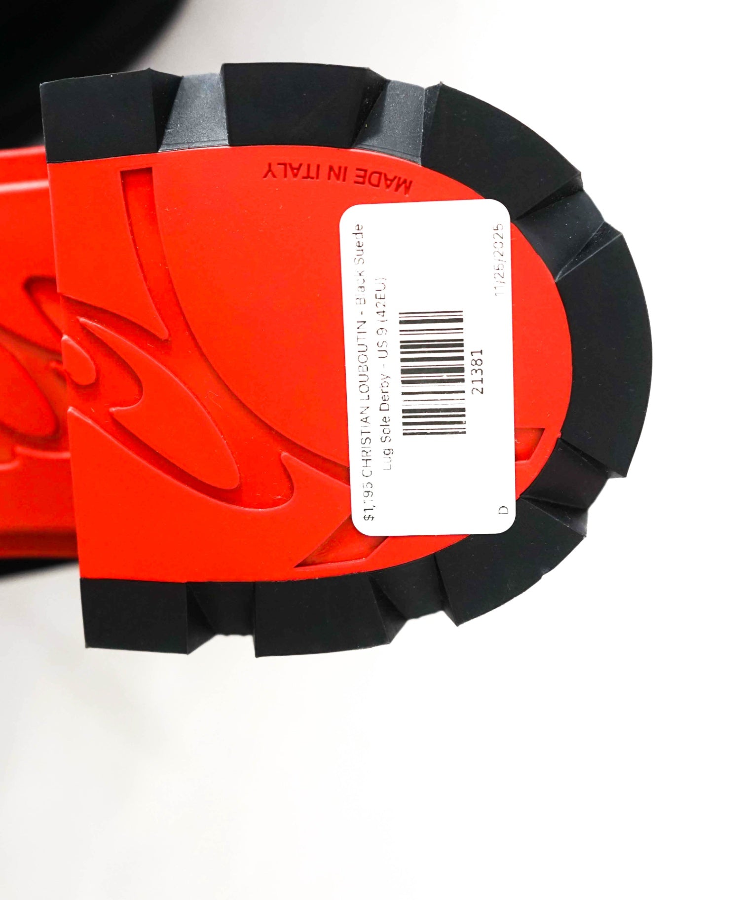 $1,195 CHRISTIAN LOUBOUTIN - "Our Georges L" Lug Sole Derby - US 9 (42EU)