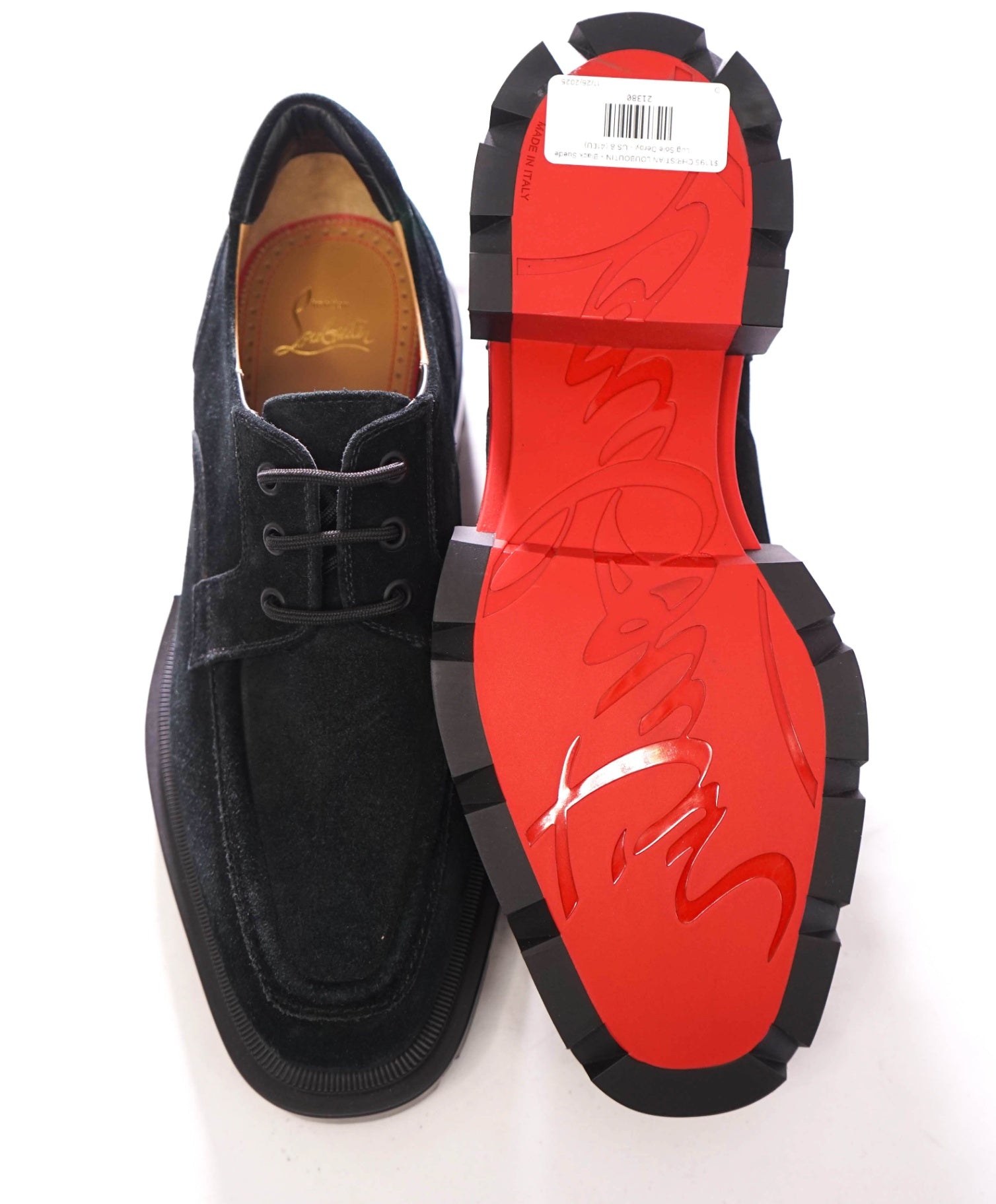 $1,195 CHRISTIAN LOUBOUTIN - "Our Georges L" Lug Sole Derby - US 8 (41EU)