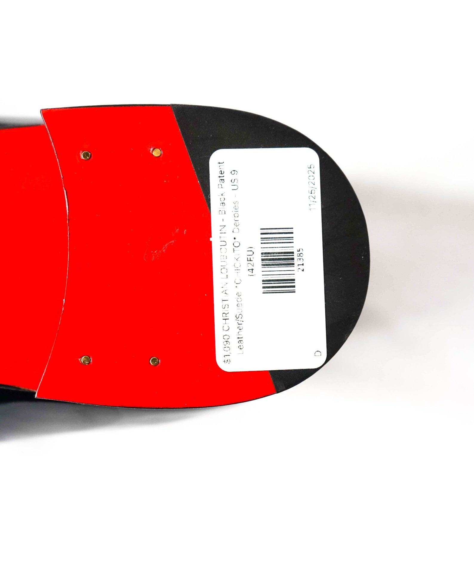 $1,090 CHRISTIAN LOUBOUTIN - Black Patent Leather/Suede *CHICKITO* Derbies - US 9 (42EU)