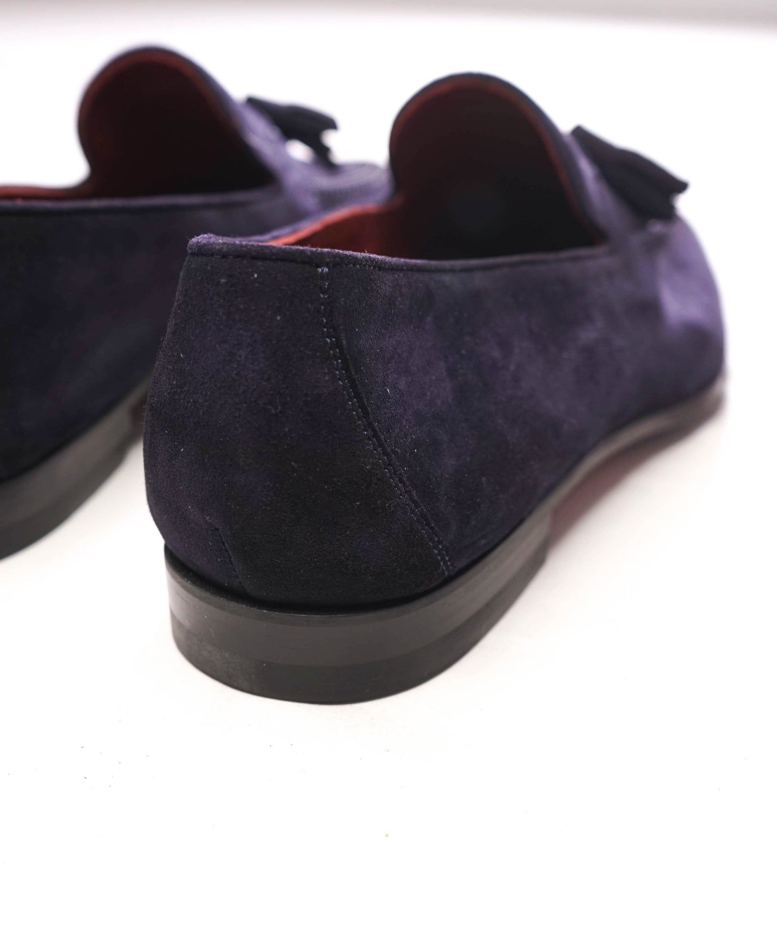 $450 MAGNANNI - Navy Blue Suede Tassel Loafers - 11 M