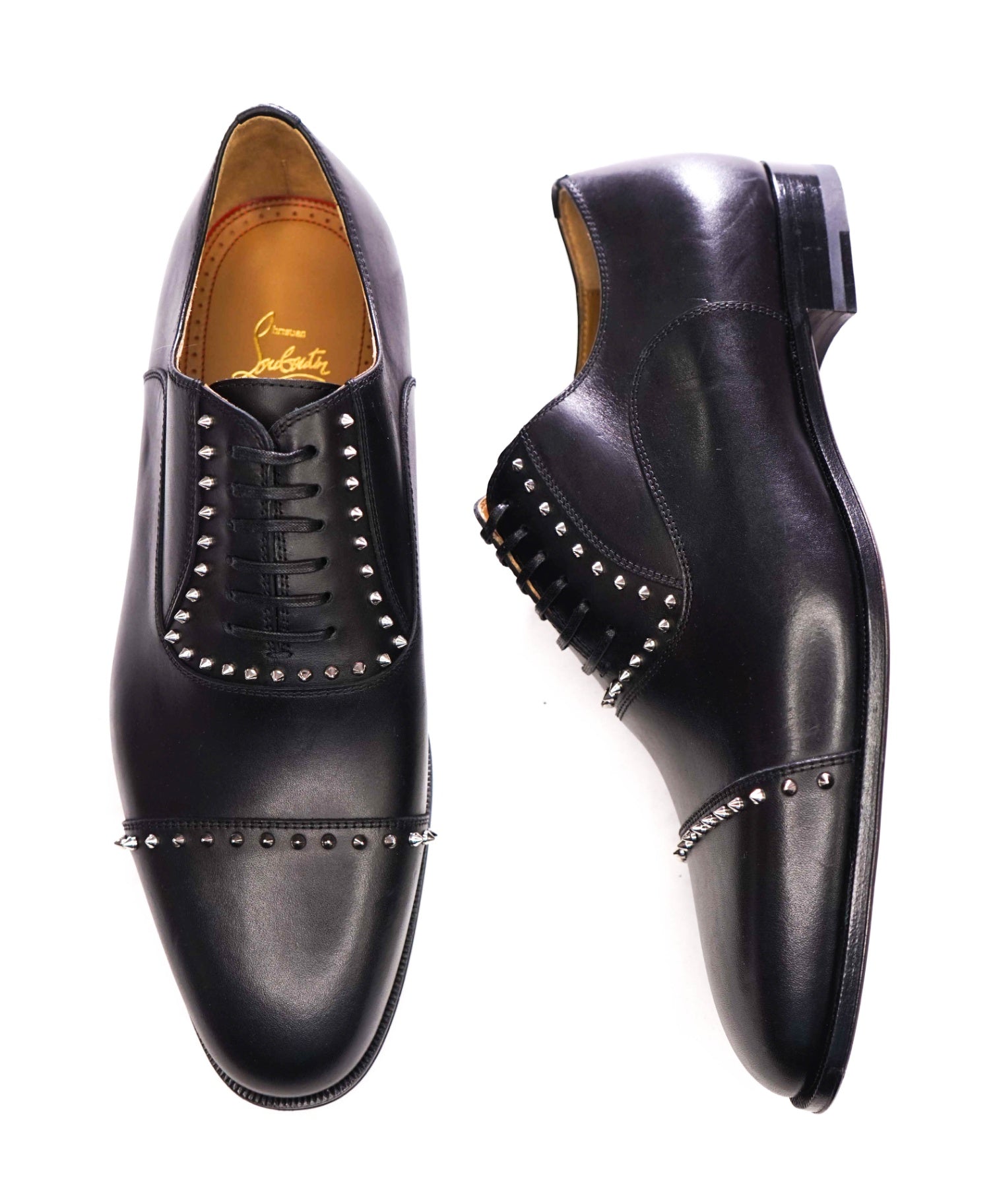 $1,200 CHRISTIAN LOUBOUTIN - *CLOOCLOO* Black Spike Oxfords - US 10 (43EU)