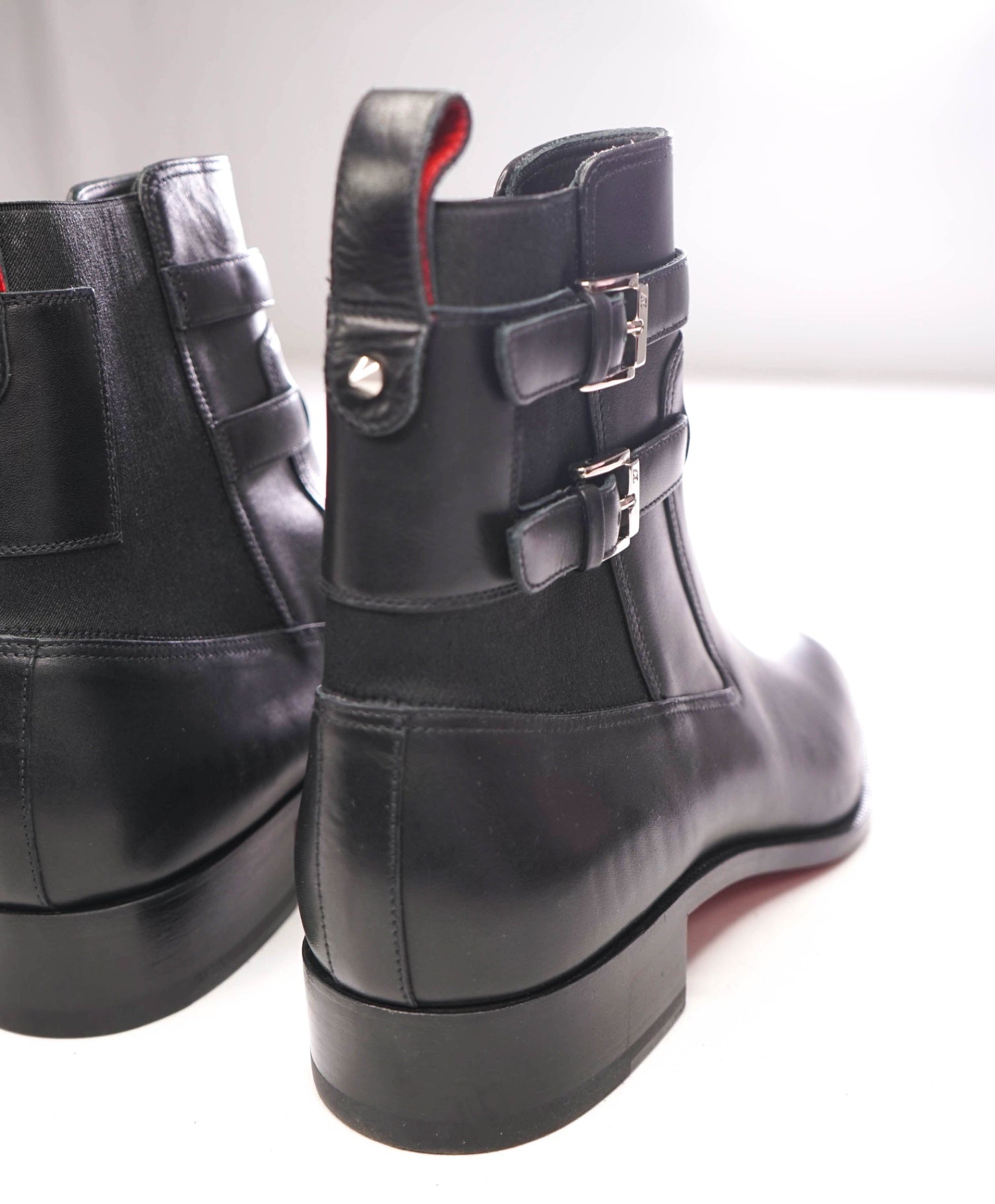 $1,445 CHRISTIAN LOUBOUTIN - Black Leather Boots - US 10 (43EU)
