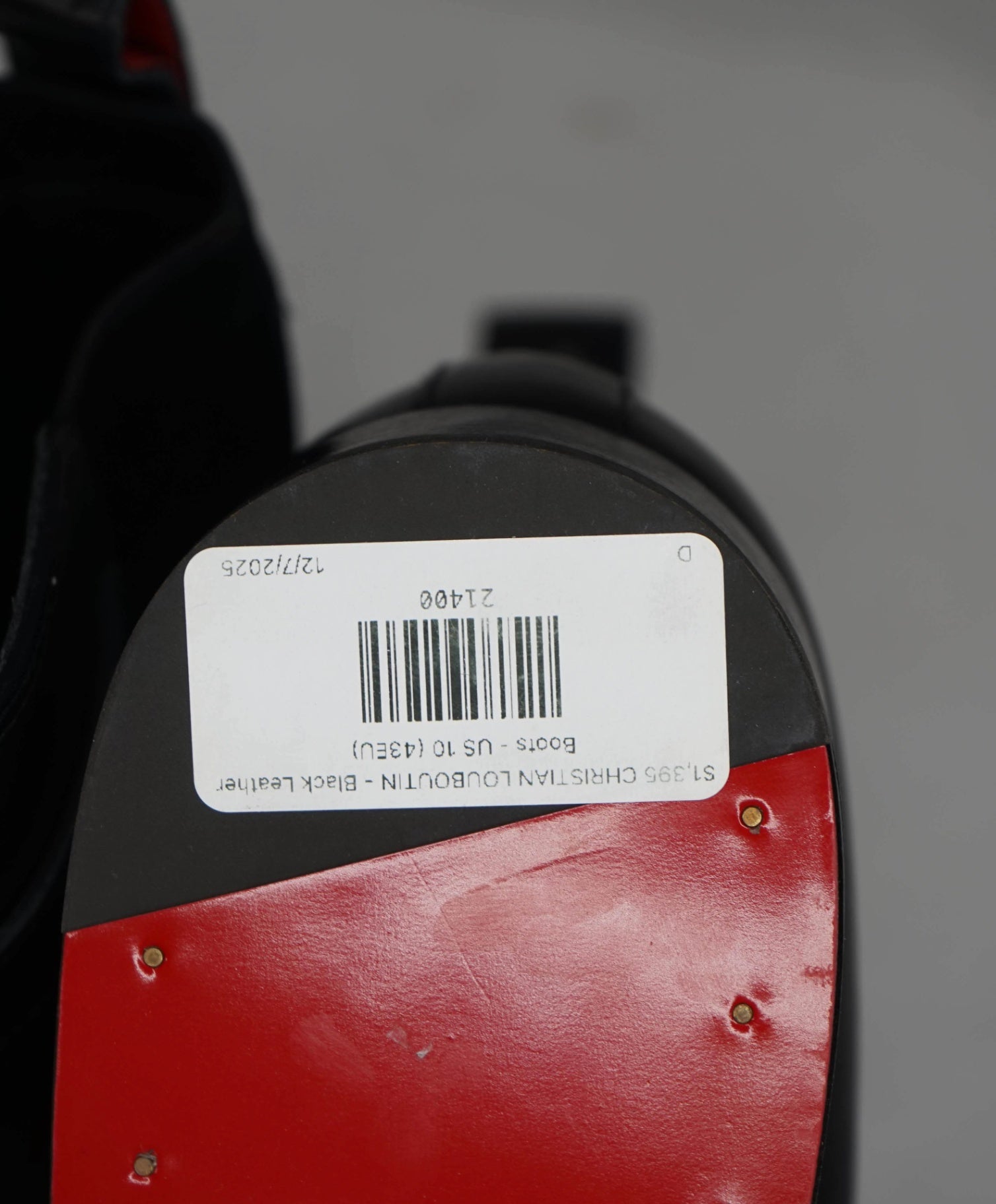 $1,445 CHRISTIAN LOUBOUTIN - Black Leather Boots - US 10 (43EU)