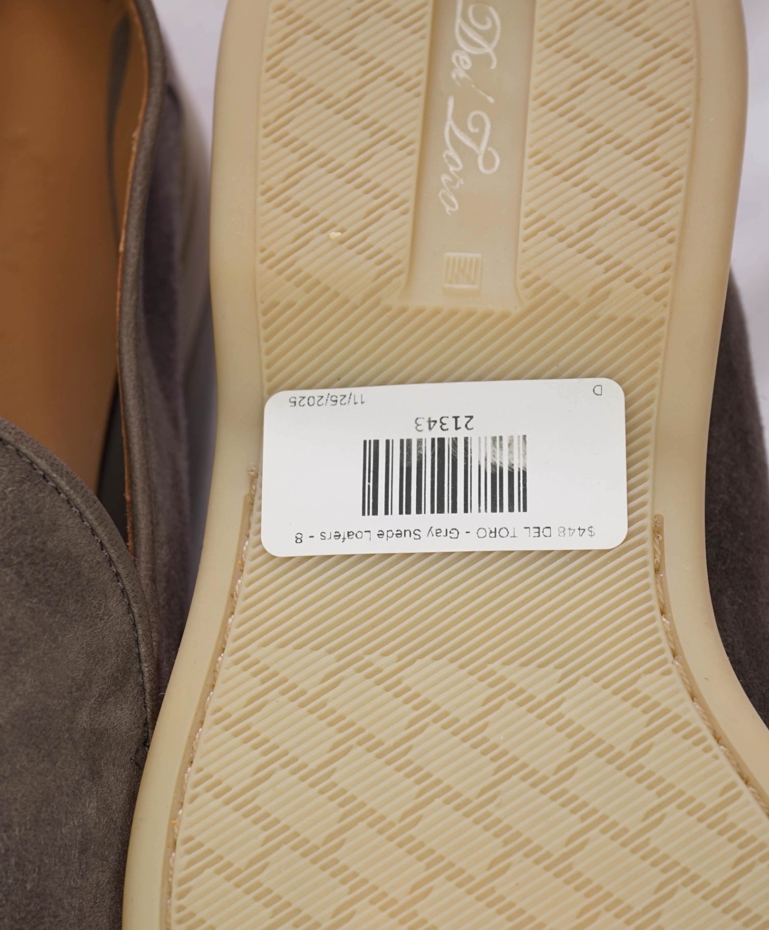 $448 DEL TORO - GRIGIO Viaggo Gray Suede "Summer Walk" Loafers - 8