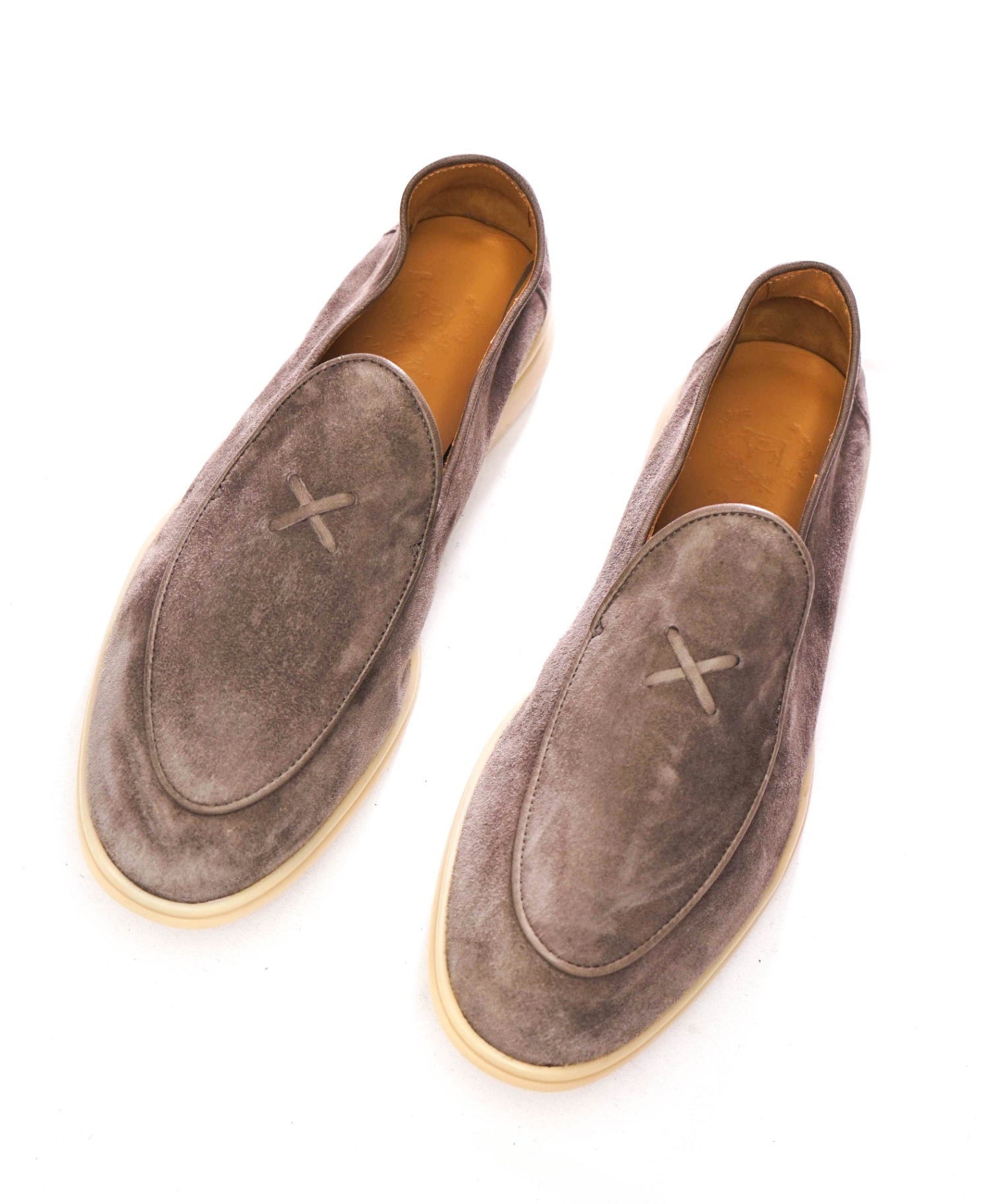 $448 DEL TORO - GRIGIO Viaggo Gray Suede "Summer Walk" Loafers - 8
