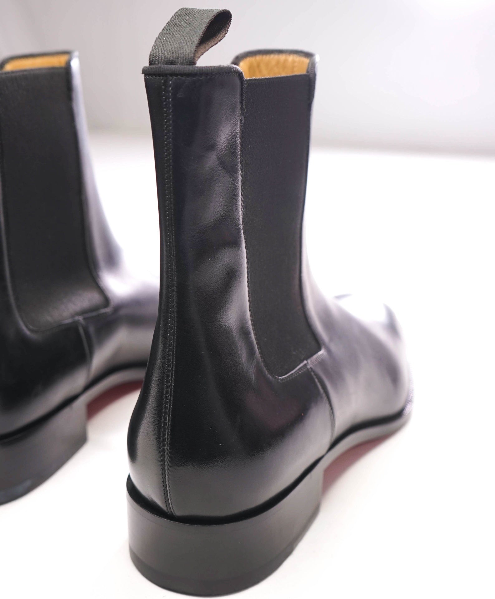 $1,345 CHRISTIAN LOUBOUTIN - "Samson" Black Leather Boots - US 11.5 (44.5EU)