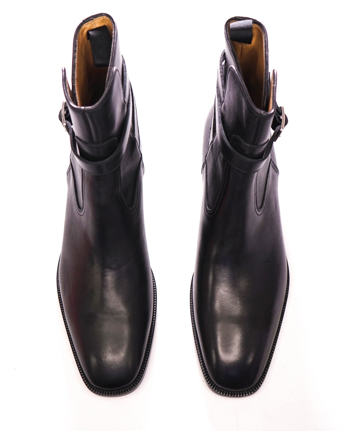 $1,395 CHRISTIAN LOUBOUTIN - Black Leather Boots - US 12.5 (45.5EU)