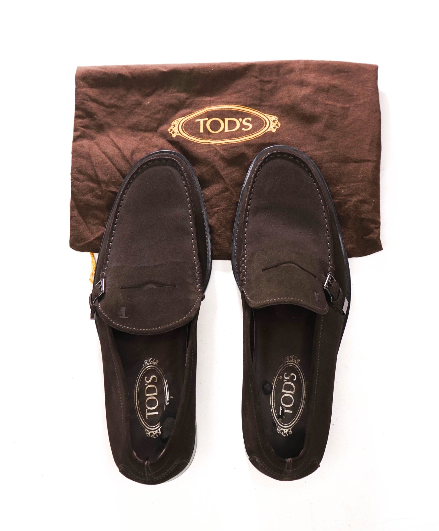 $675 TOD'S - Brown Penny Monk Suede Loafers - US 10 (9UK)