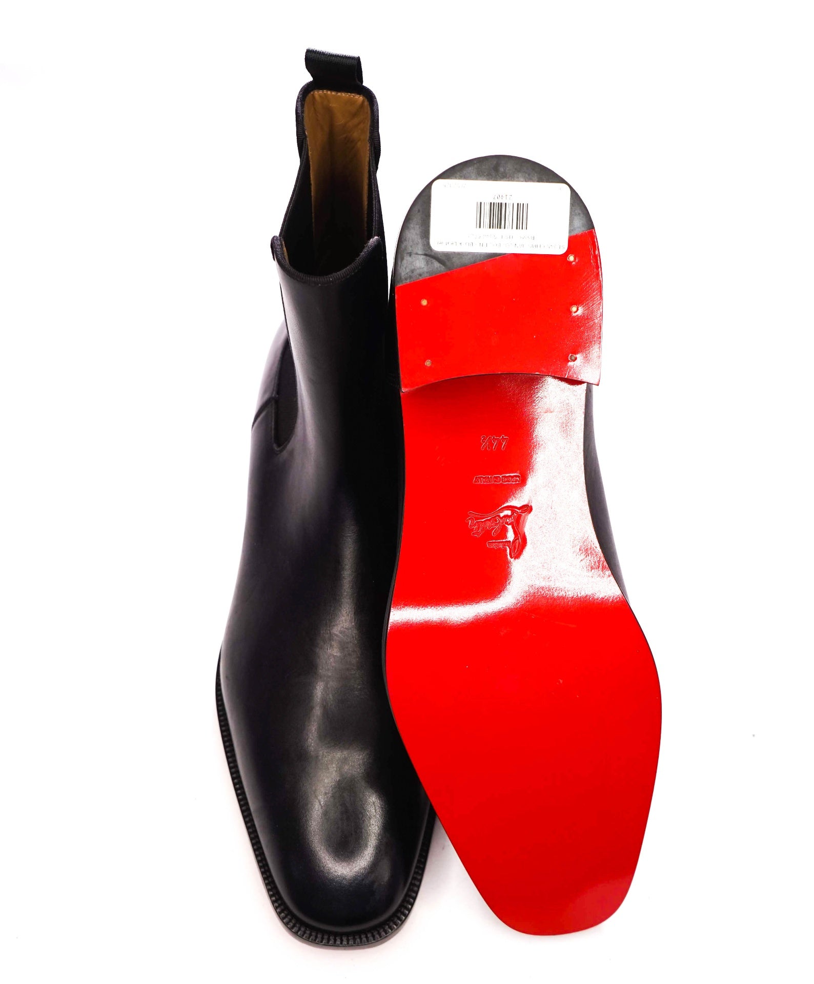 $1,345 CHRISTIAN LOUBOUTIN - "Samson" Black Leather Boots - US 11.5 (44.5EU)