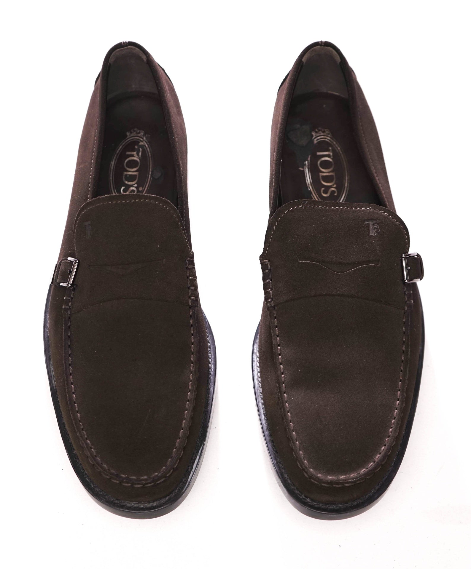 $675 TOD'S - Brown Penny Monk Suede Loafers - US 10 (9UK)