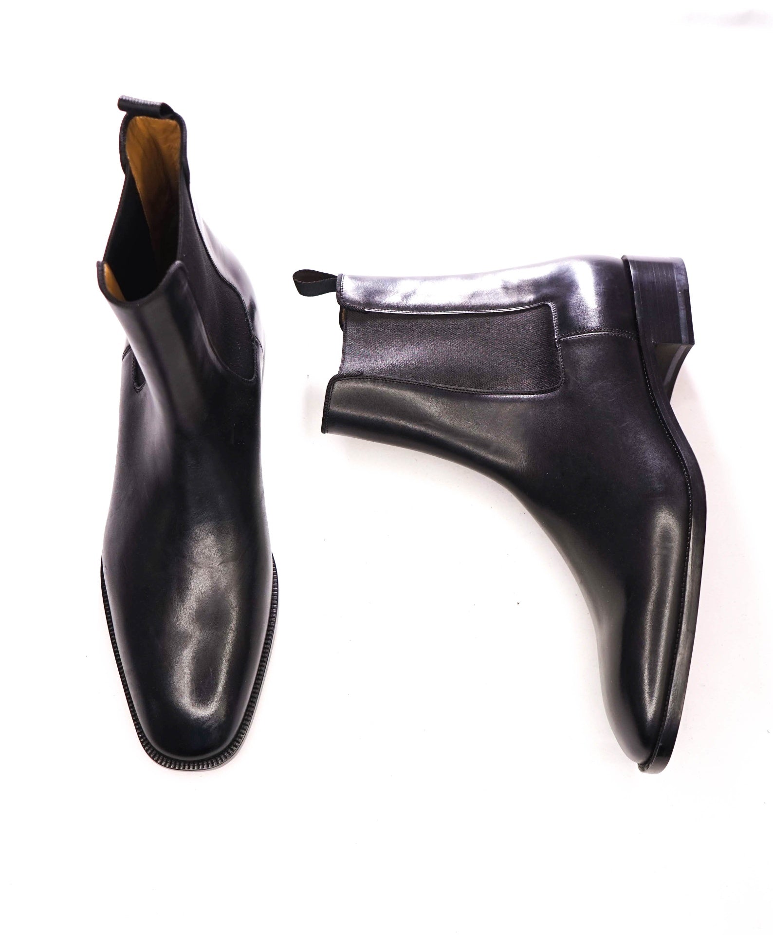 $1,345 CHRISTIAN LOUBOUTIN - "Samson" Black Leather Boots - US 11.5 (44.5EU)