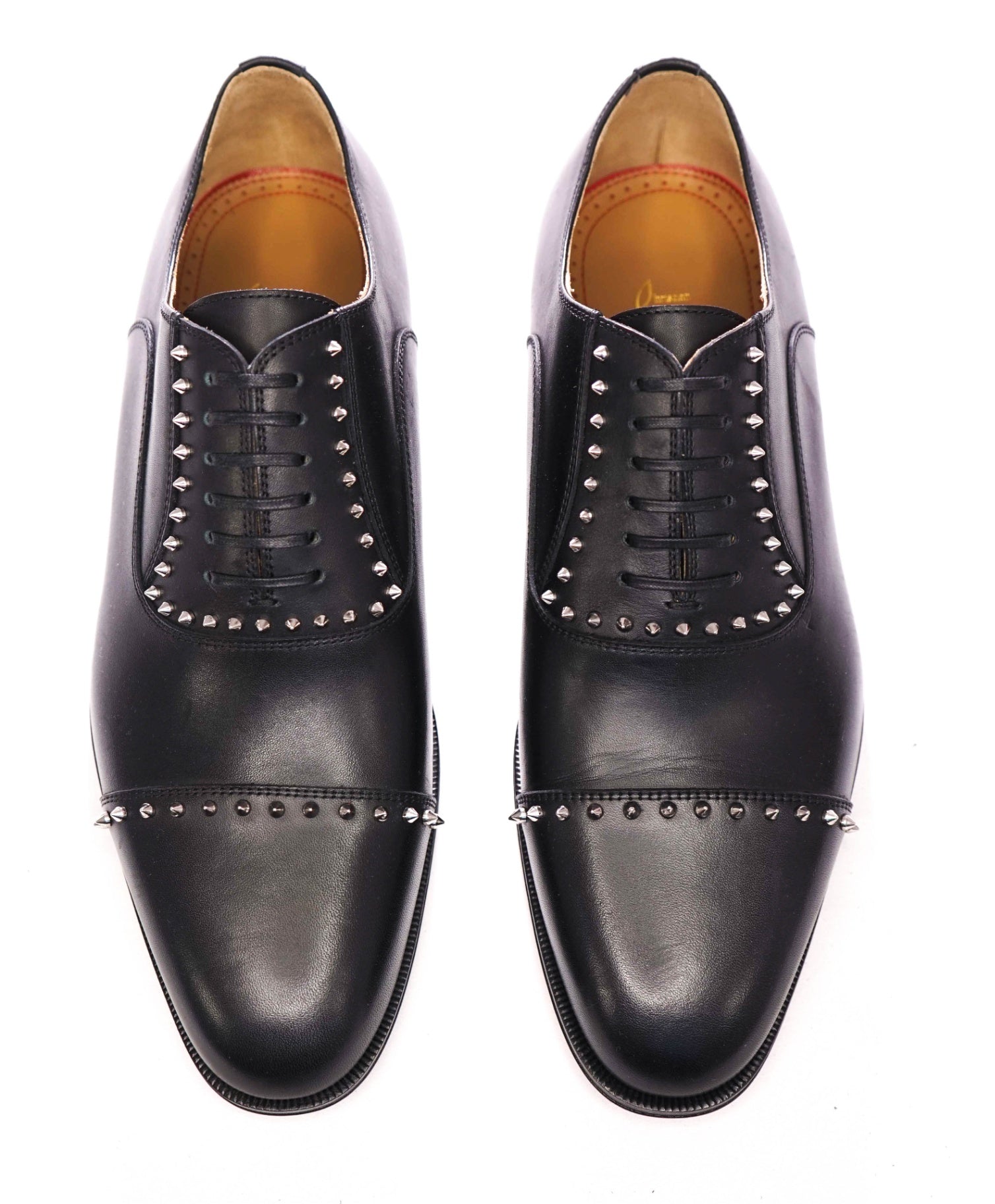 $1,200 CHRISTIAN LOUBOUTIN - *CLOOCLOO* Black Spike Oxfords - US 9 (42EU)