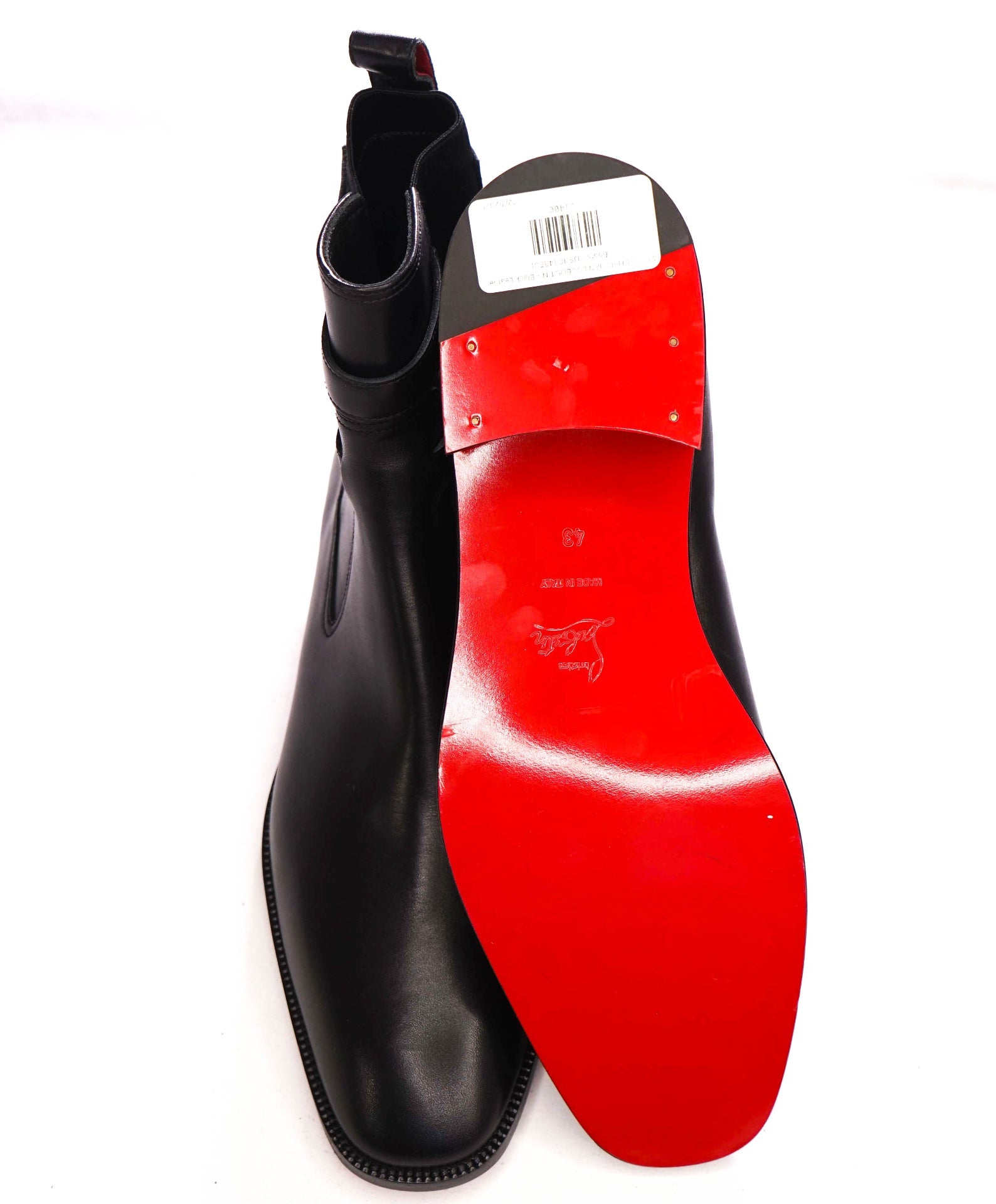 $1,445 CHRISTIAN LOUBOUTIN - Black Leather Boots - US 10 (43EU)