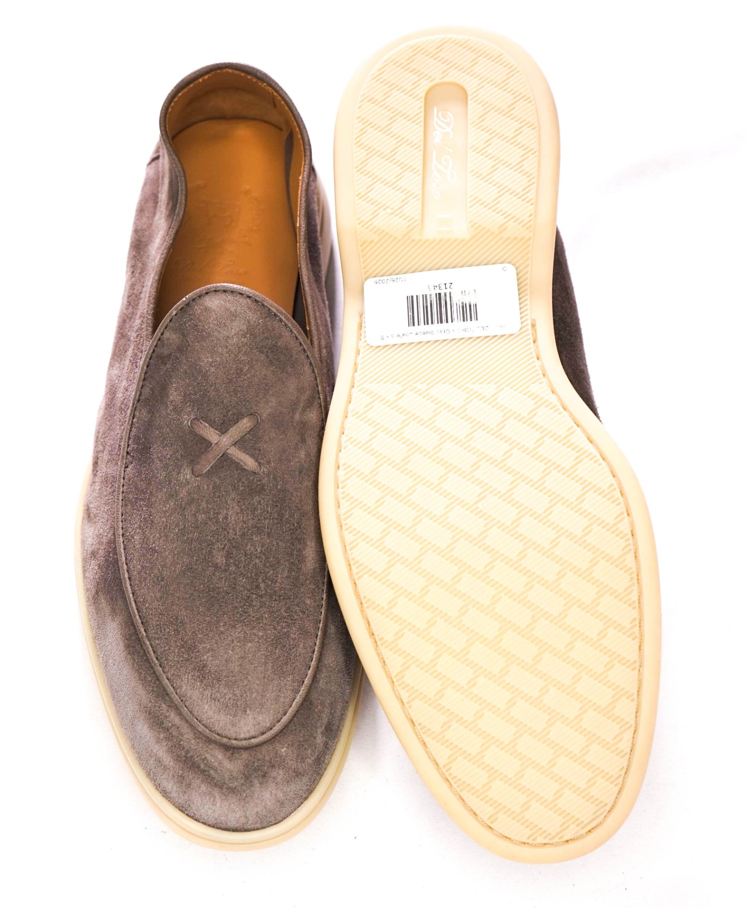 $448 DEL TORO - GRIGIO Viaggo Gray Suede "Summer Walk" Loafers - 8