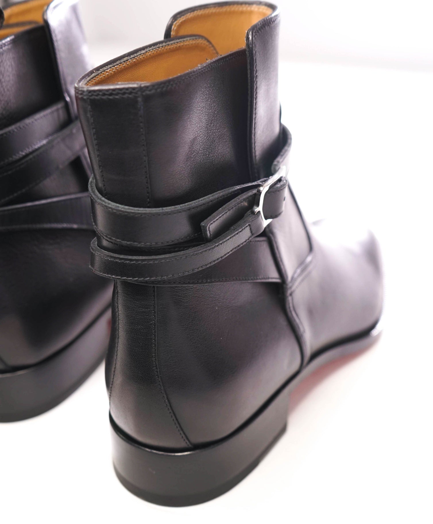 $1,395 CHRISTIAN LOUBOUTIN - Black Leather Boots - US 12.5 (45.5EU)