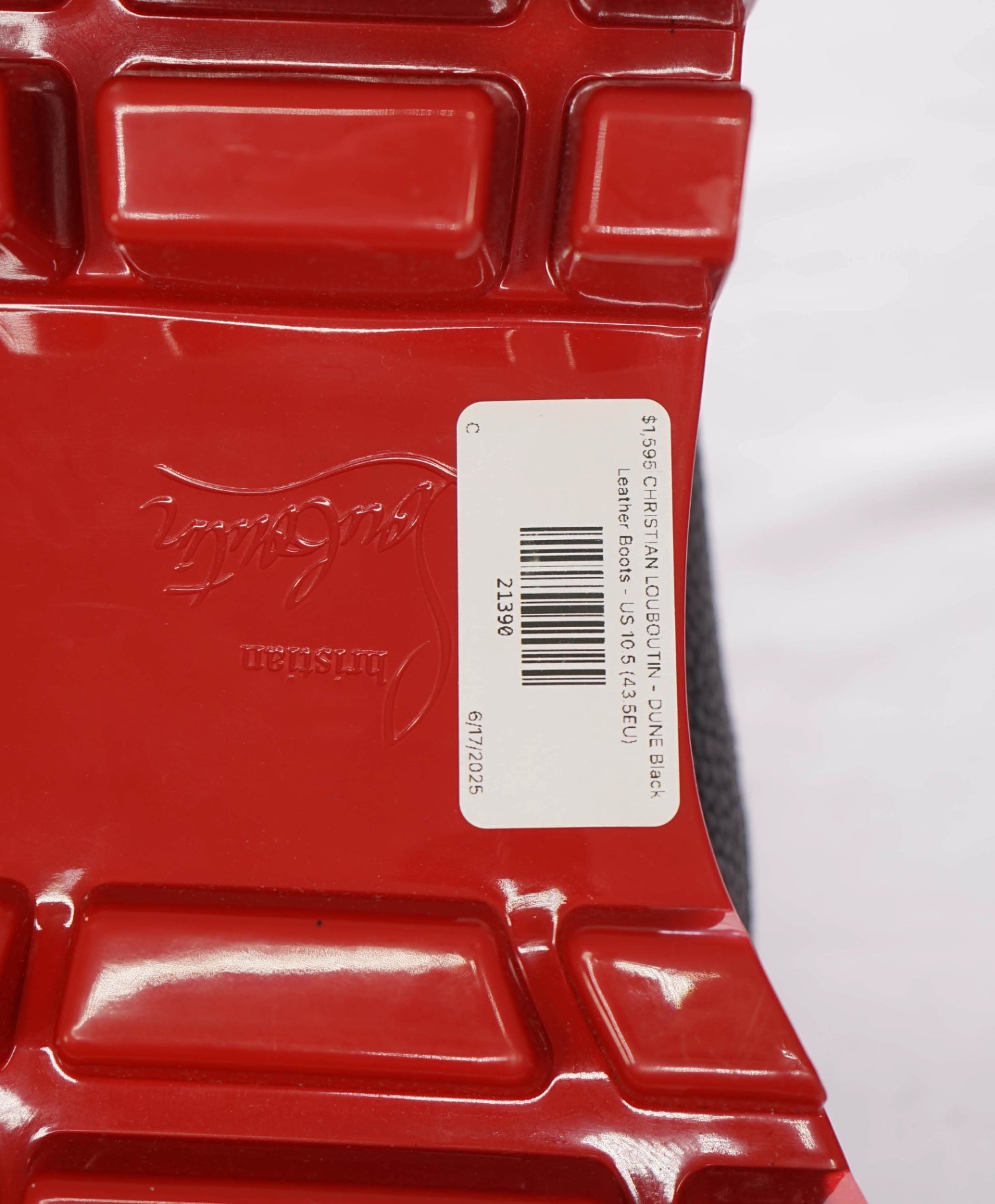 $1,595 CHRISTIAN LOUBOUTIN - DUNE Black Leather Boots - US 10 (43EU)