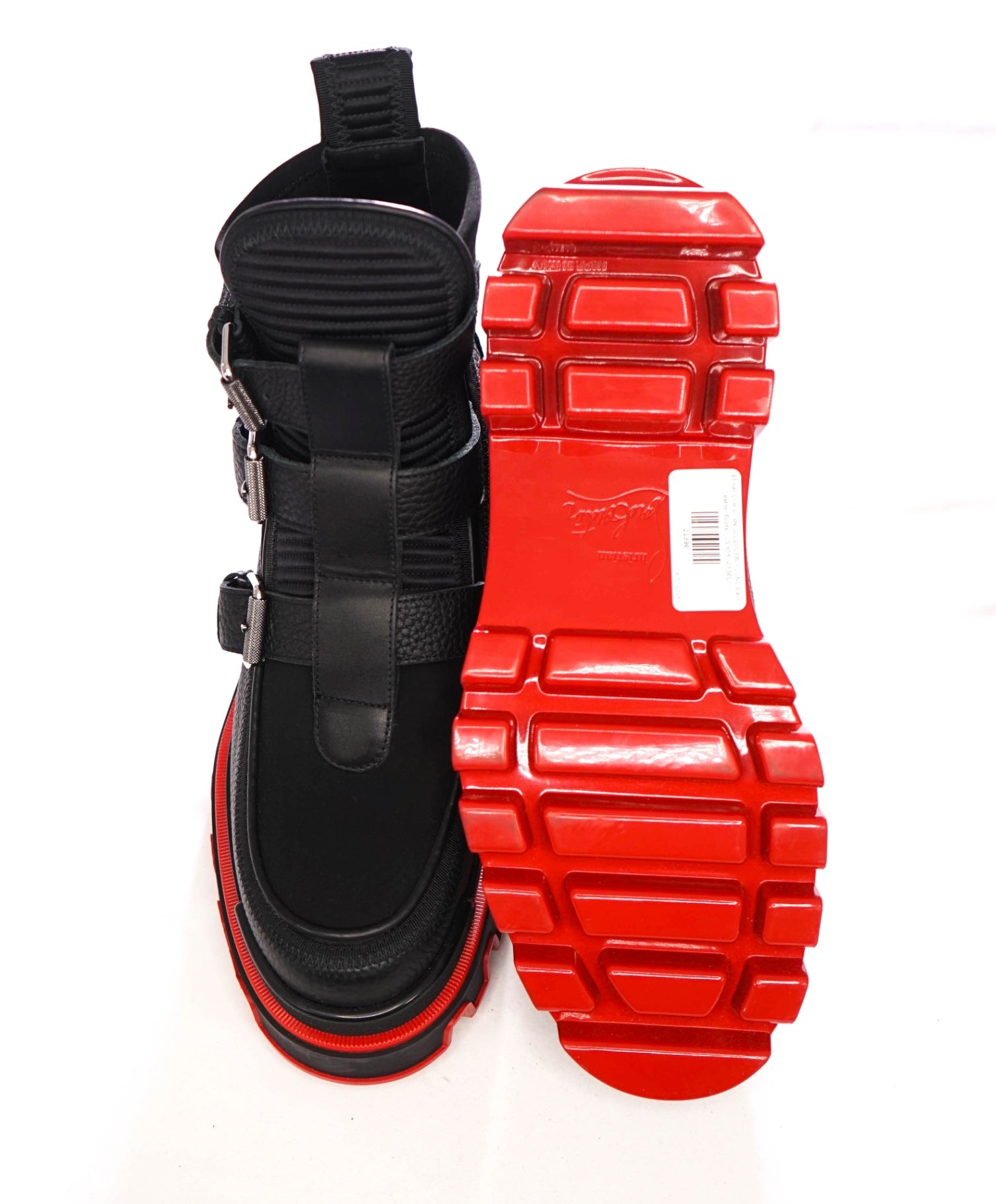 $1,595 CHRISTIAN LOUBOUTIN - DUNE Black Leather Boots - US 10 (43EU)