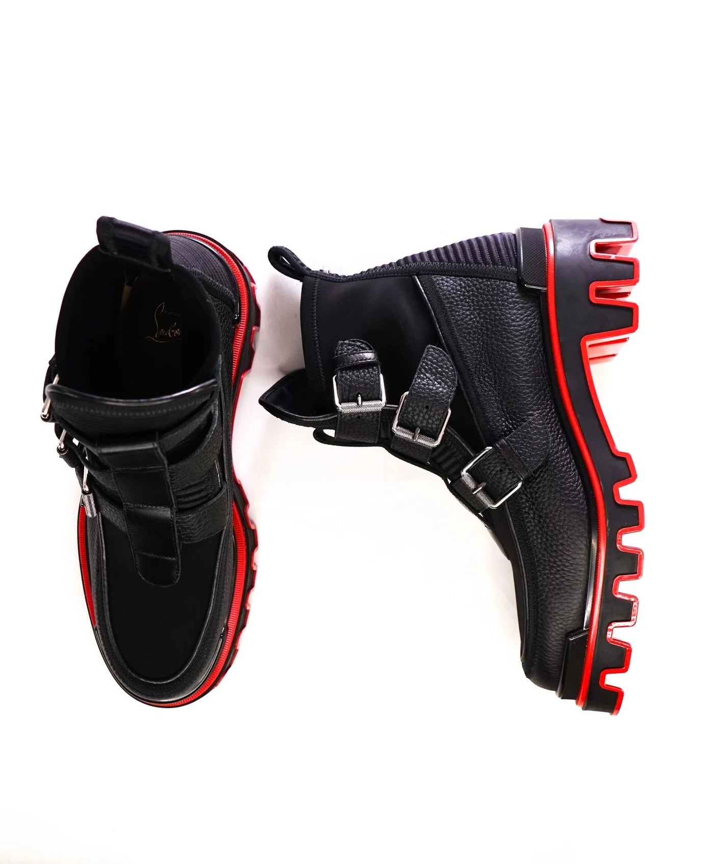 $1,595 CHRISTIAN LOUBOUTIN - DUNE Black Leather Boots - US 10 (43EU)